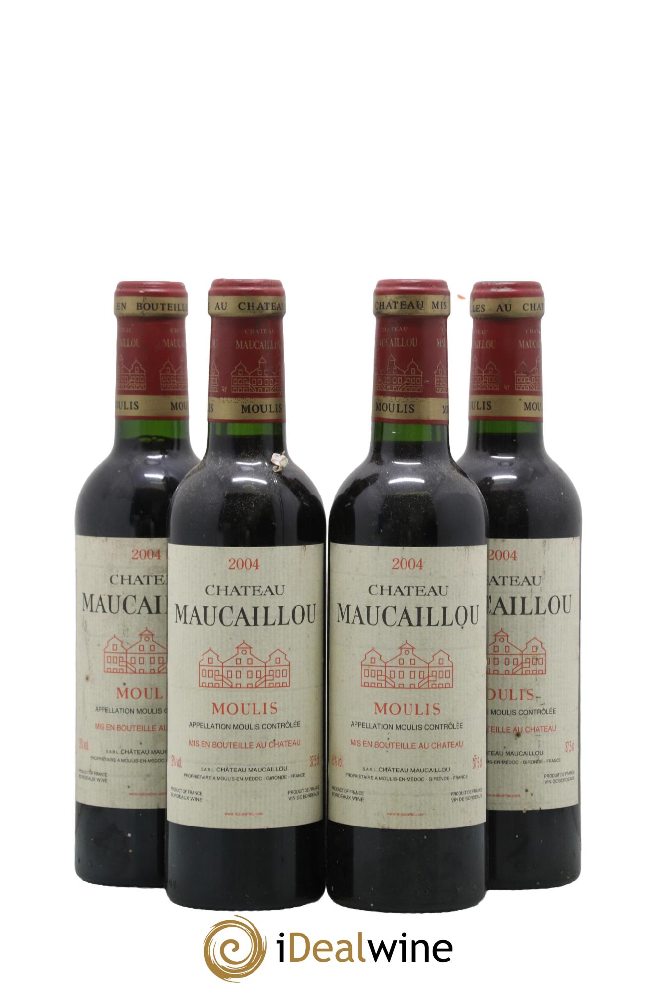 Château Maucaillou 2004 - Lot de 4 demi bouteilles - 0