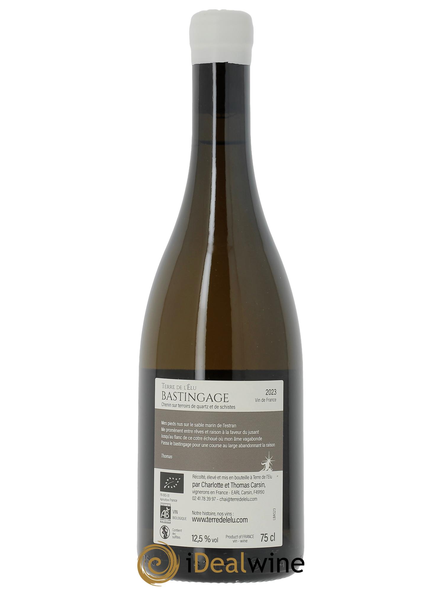 Vin de France Bastingage Terre de l'Elu (Clos de L'Elu)  2023 - Lot of 1 bottle - 1