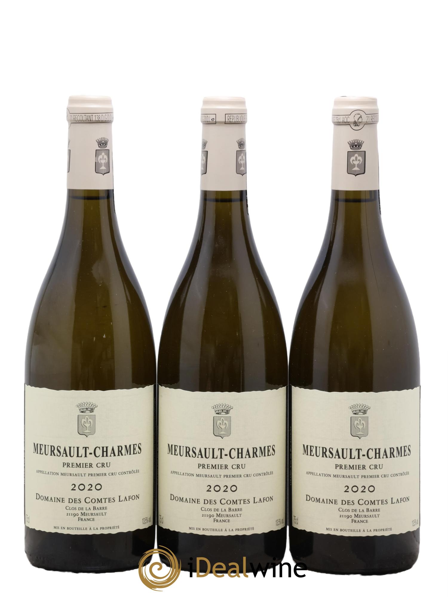 Meursault 1er Cru Charmes Comtes Lafon (Domaine des) 2020 - Lotto di 3 bottiglie - 0