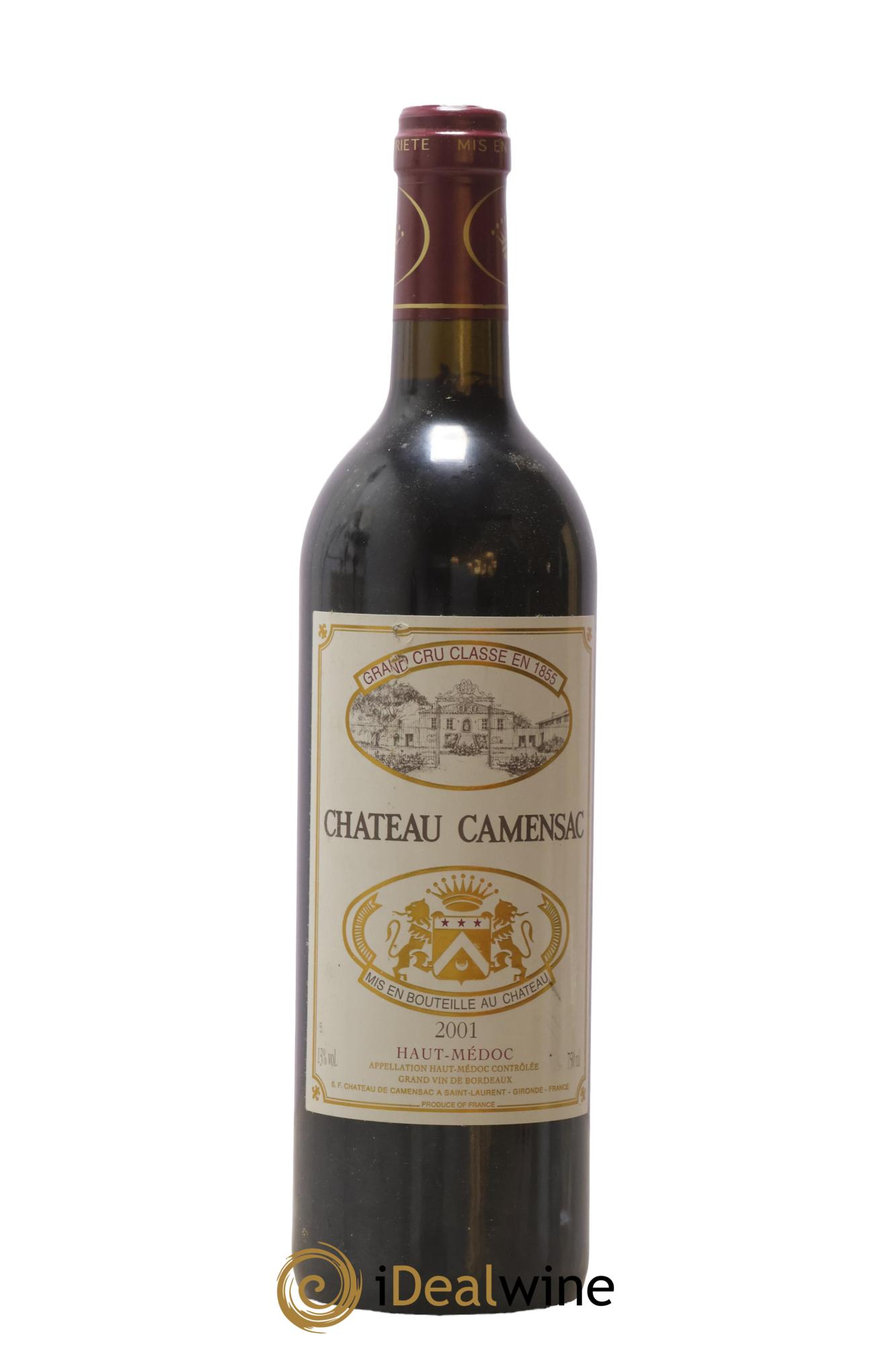 Château Camensac 5ème Grand Cru Classé 2001 - Lot de 1 bouteille - 0