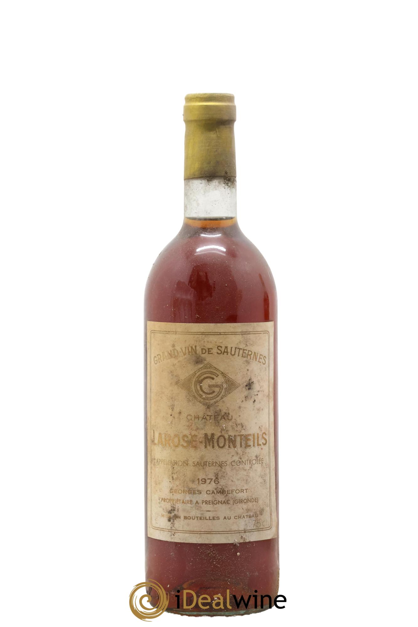 Sauternes Château Larose Monteils 1976 - Posten von 1 Flasche - 0