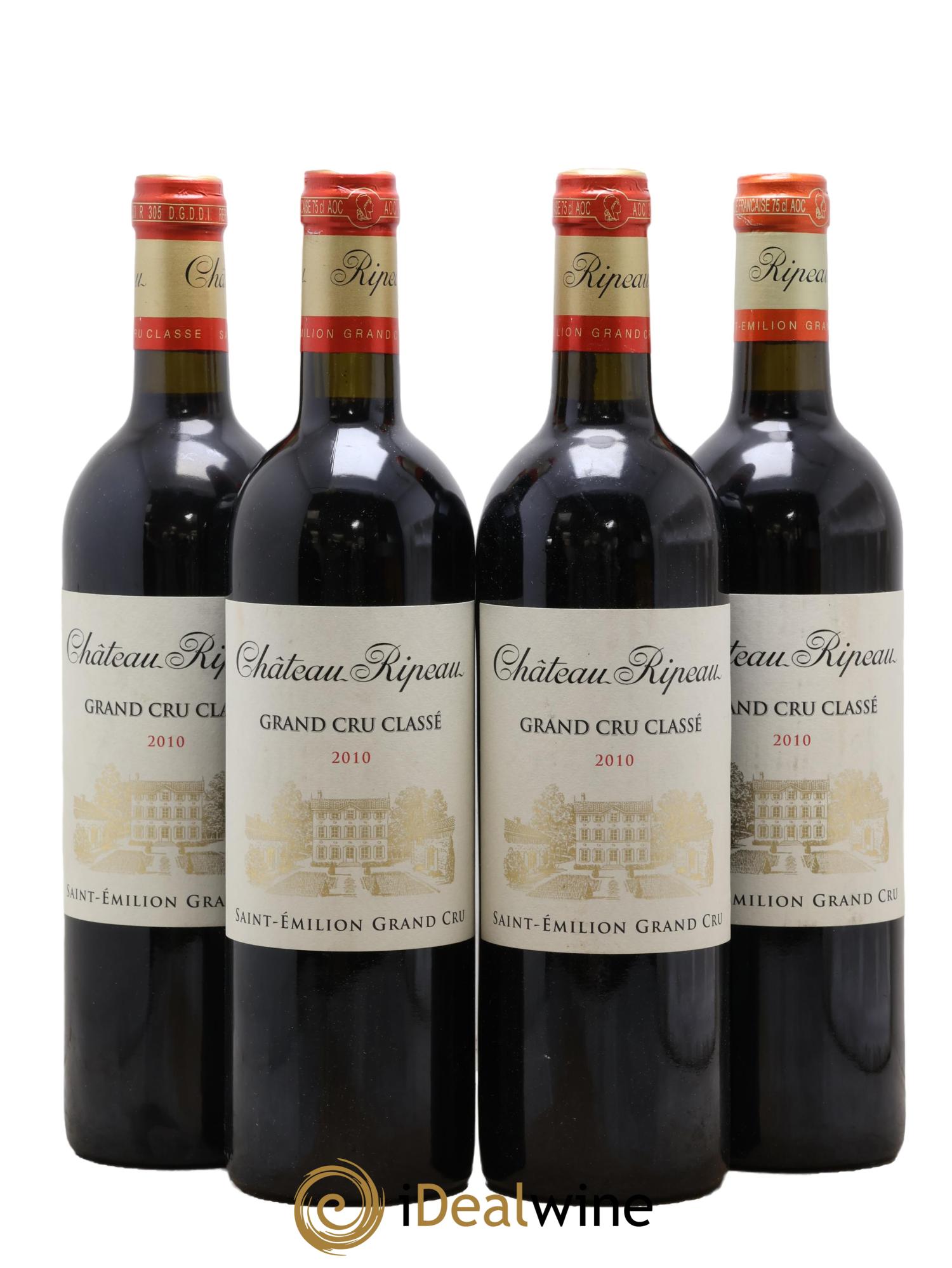 Château Ripeau Grand Cru Classé 2010 - Lot of 4 bottles - 0