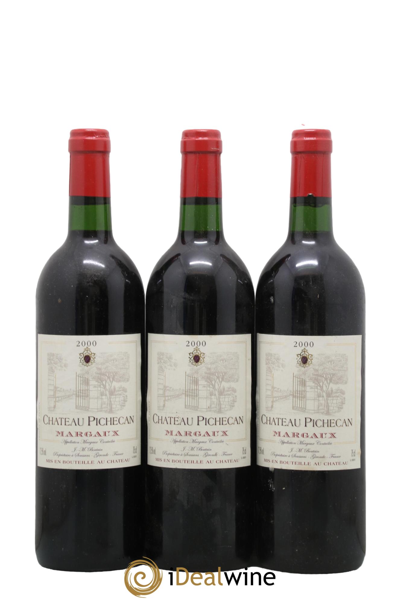 Margaux Château Pichecan 2000 - Lot de 6 bouteilles - 1