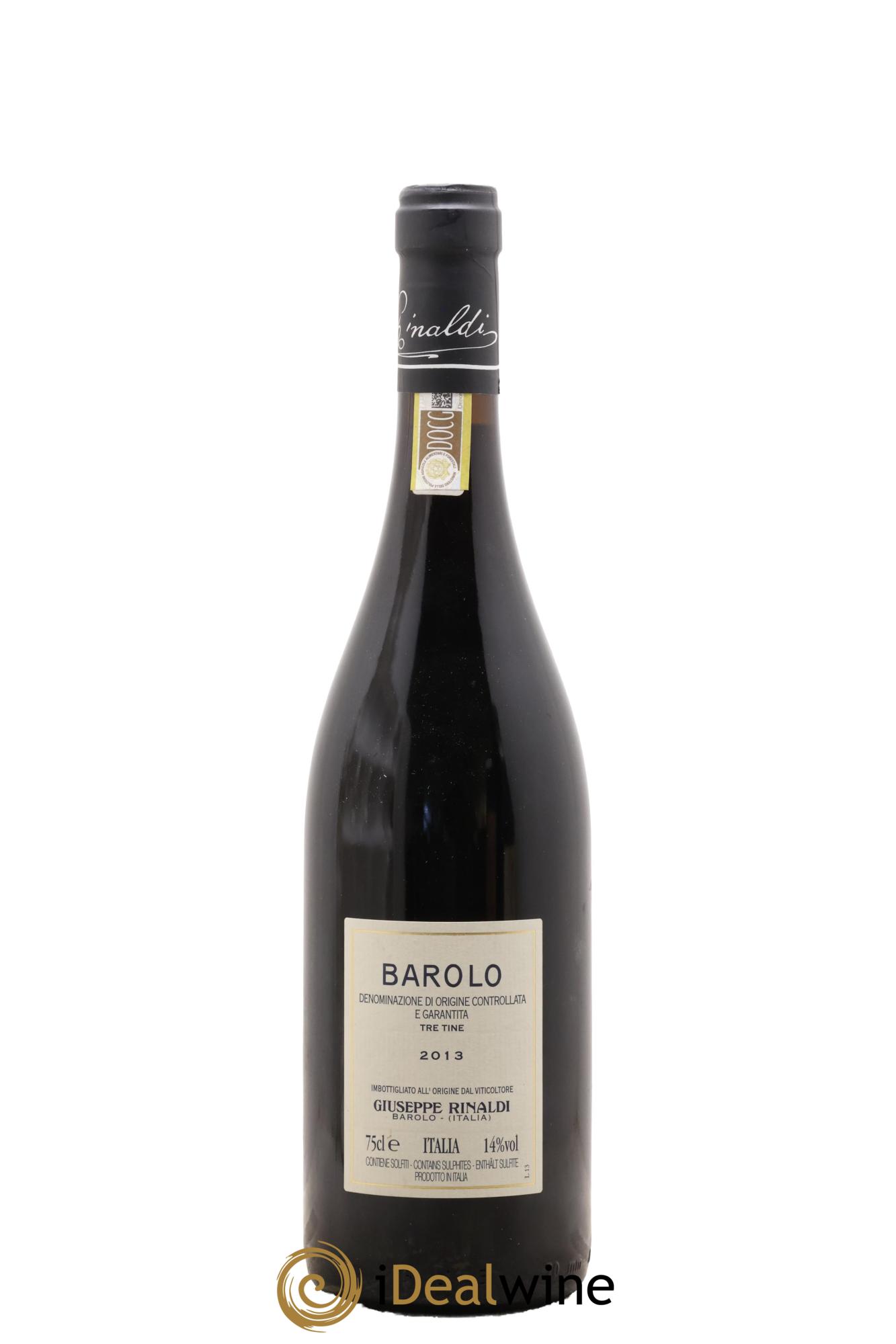 Barolo DOCG Tre Tine Giuseppe Rinaldi 2013 - Lot of 1 bottle - 1