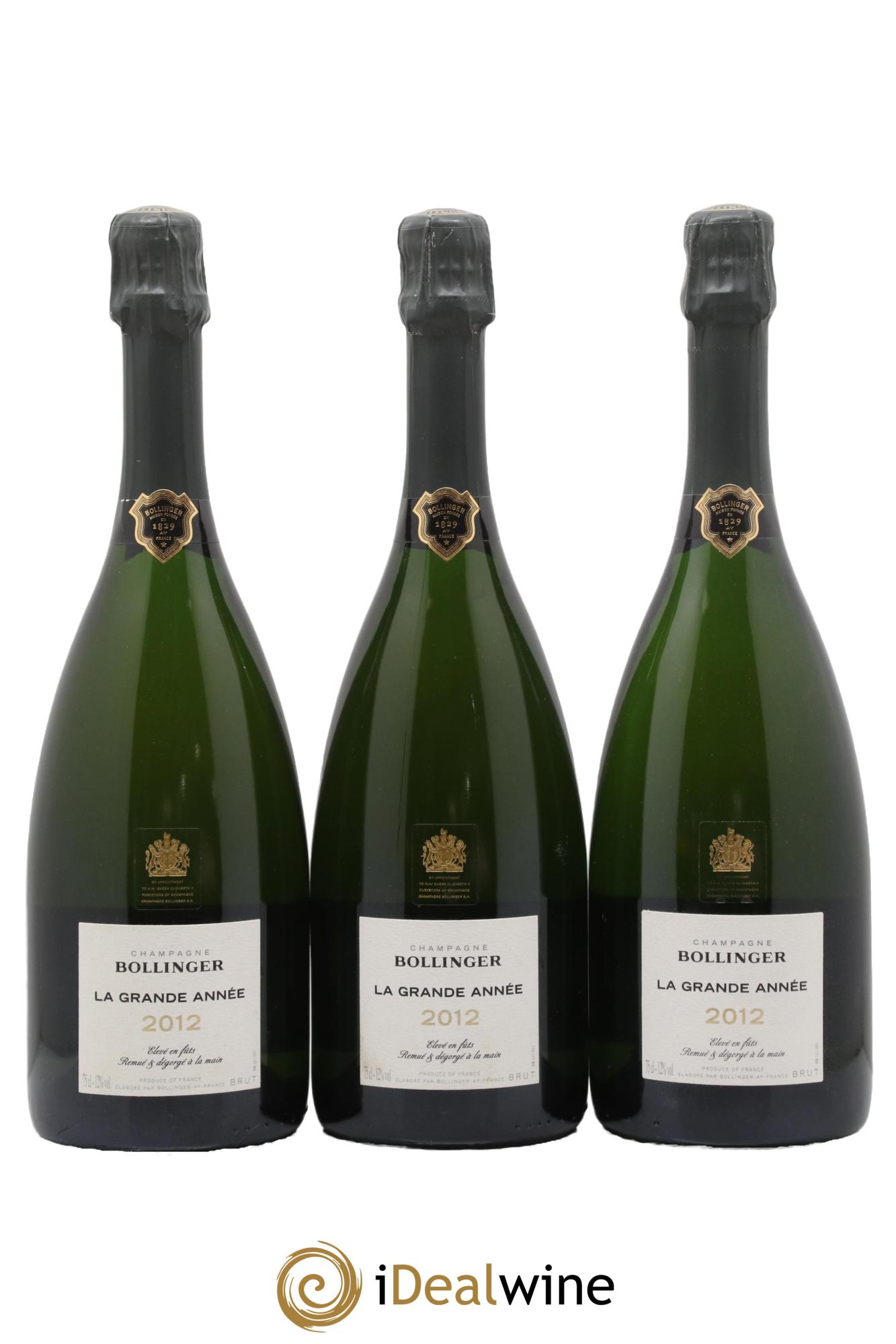 Grande Année Brut Bollinger 2012 - Lot de 3 bouteilles - 0