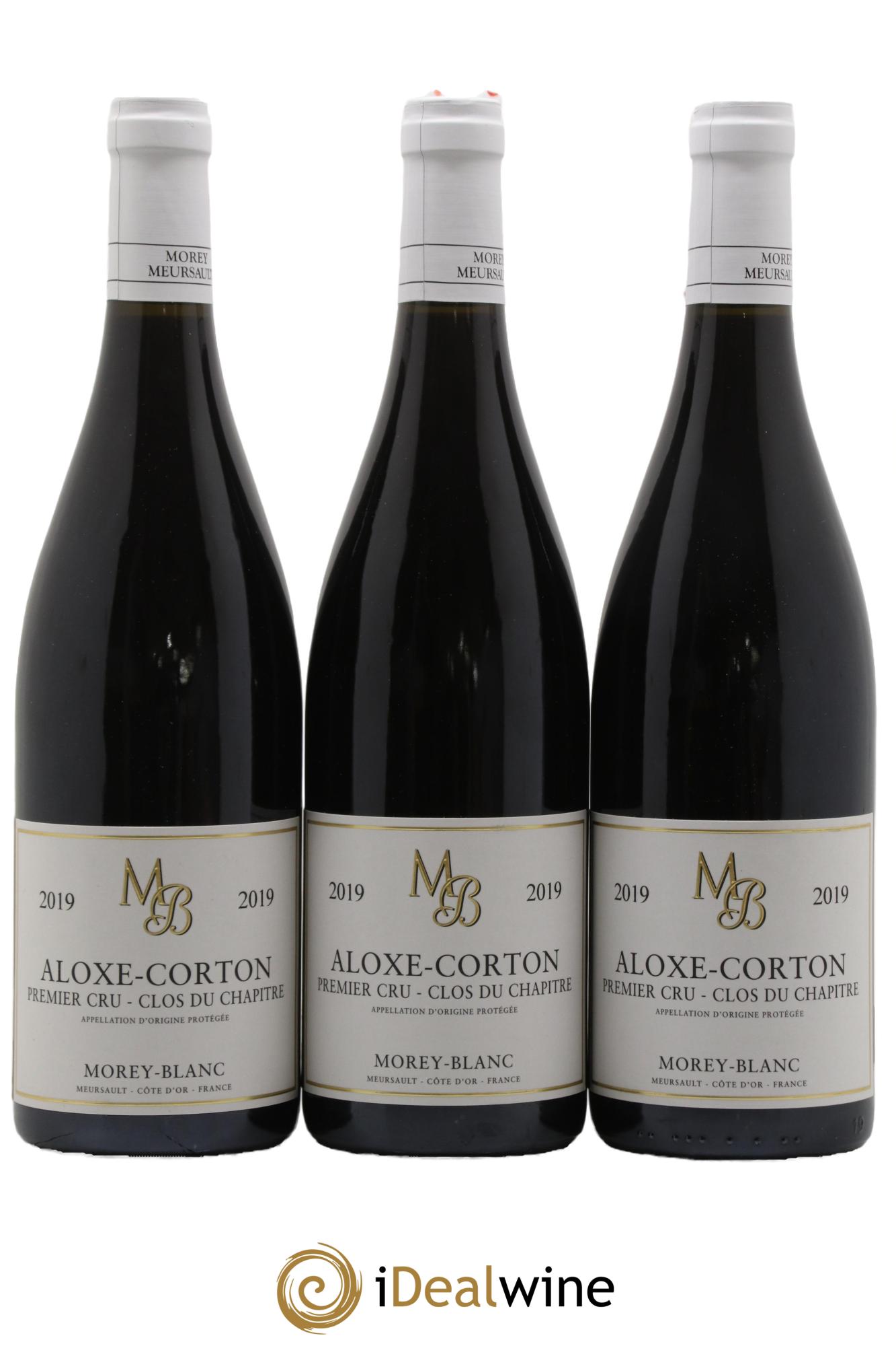 Aloxe-Corton 1er Cru Clos du Chapitre Morey-Blanc 2019 - Lot of 3 bottles - 0