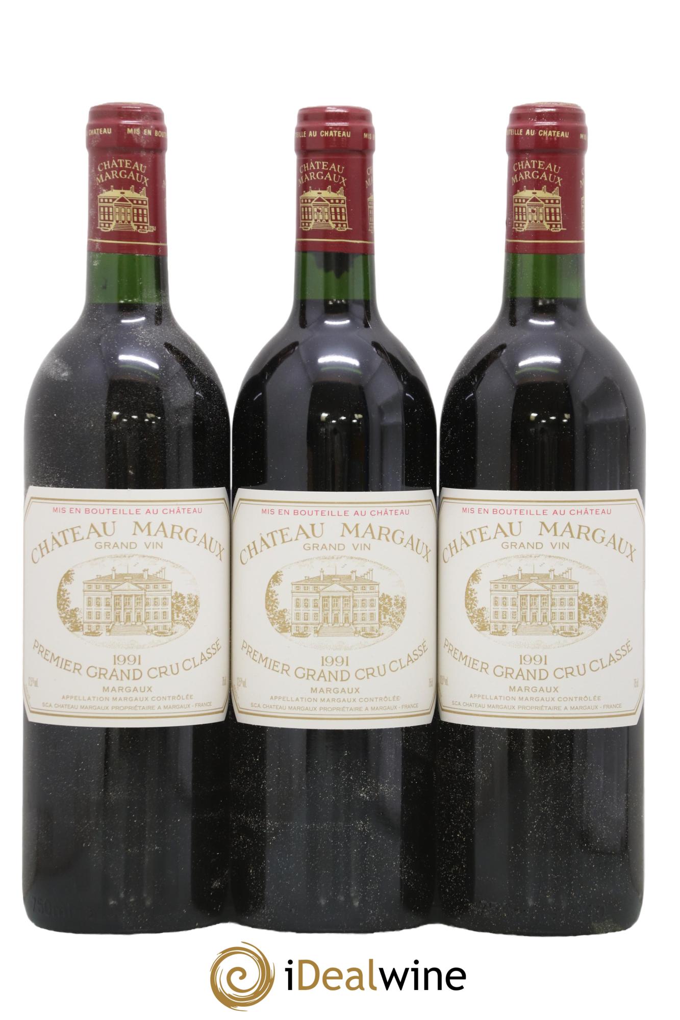Château Margaux 1er Grand Cru Classé 1991 - Lot de 3 bouteilles - 0