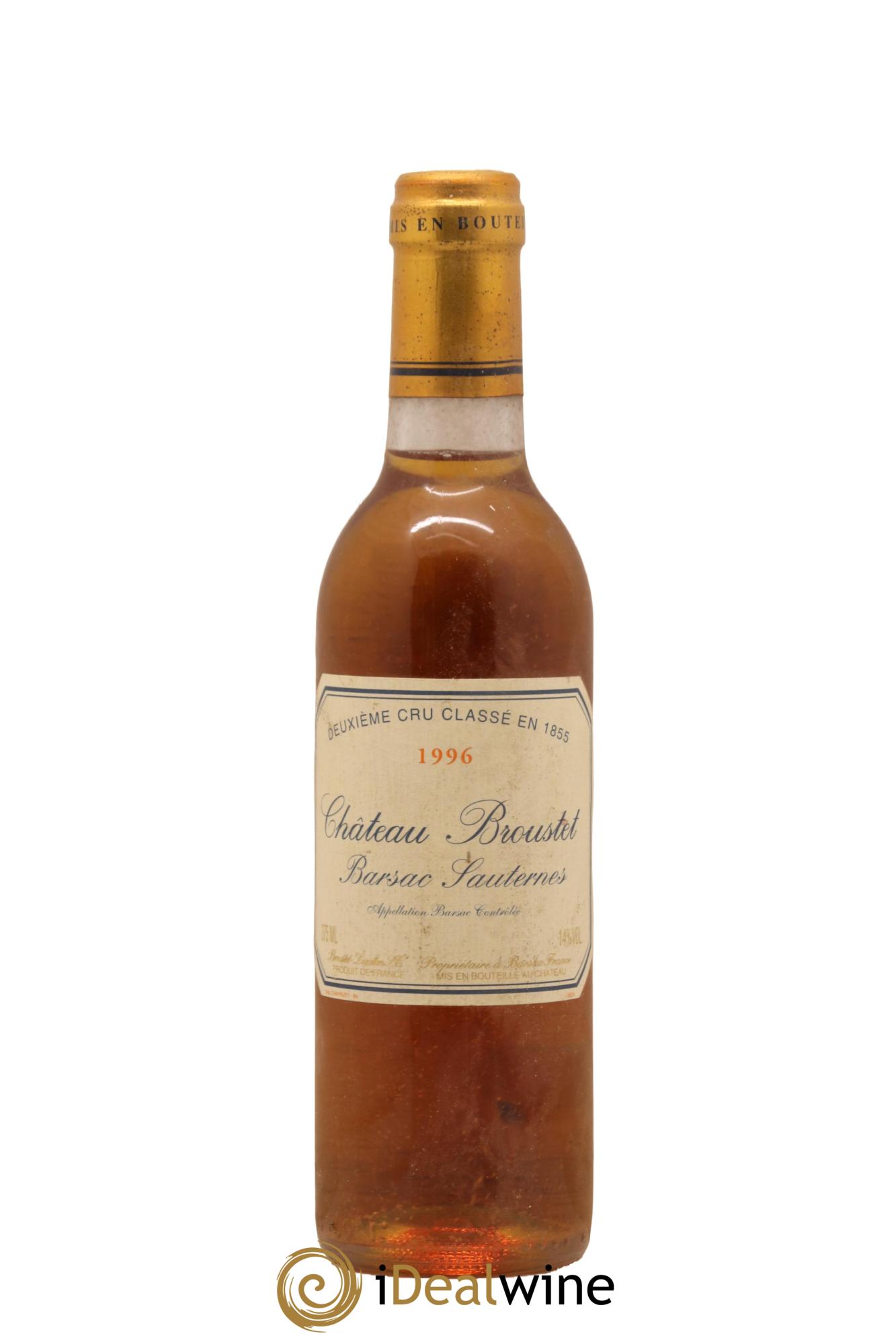 Château Broustet 2ème Grand Cru Classé  1996 - Posten von 1 Demi-Flasche - 0