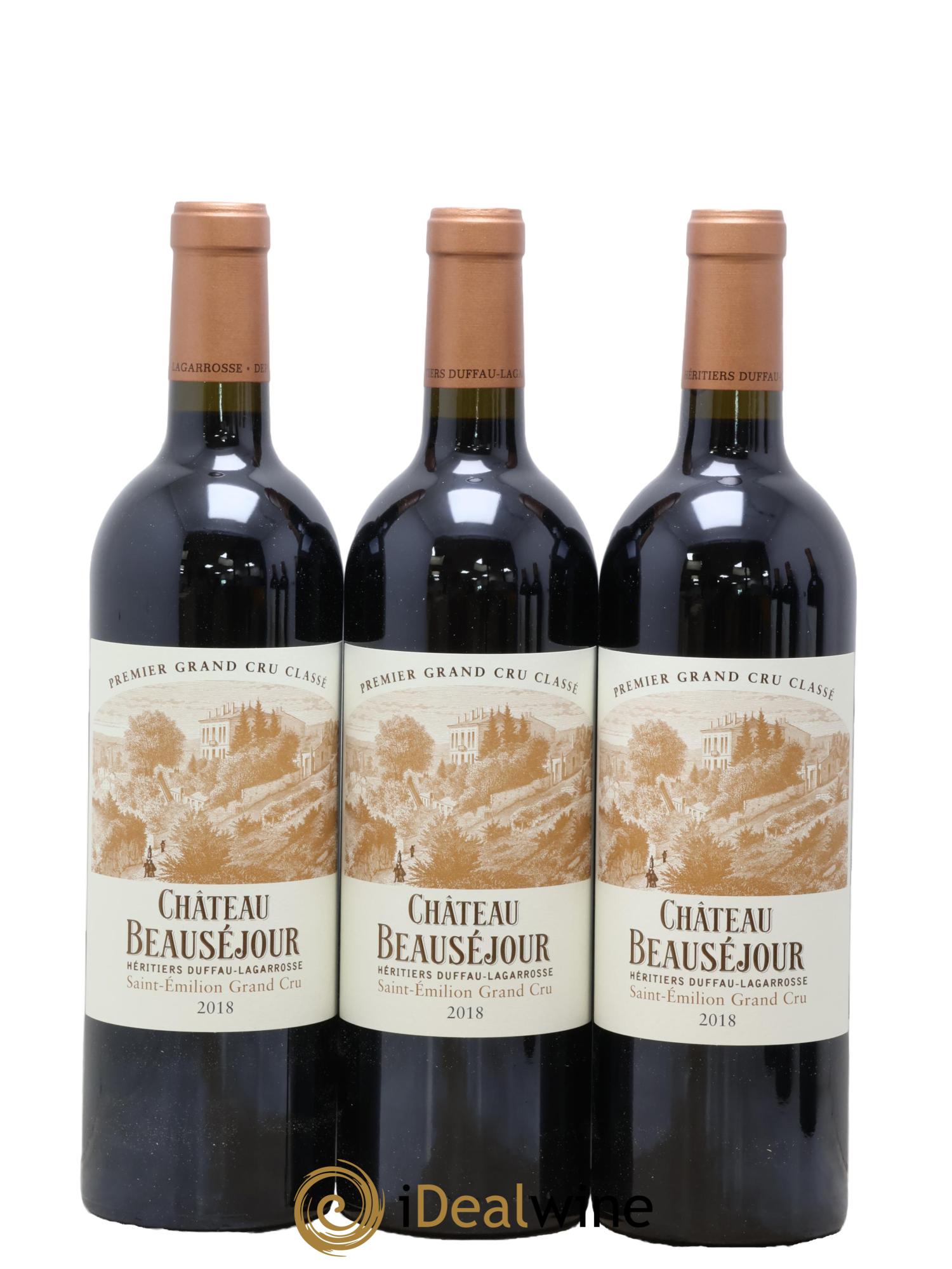 Château Beauséjour (Duffau-Lagarrosse) 1er Grand Cru Classé B 2018 - Lot de 6 bouteilles - 1