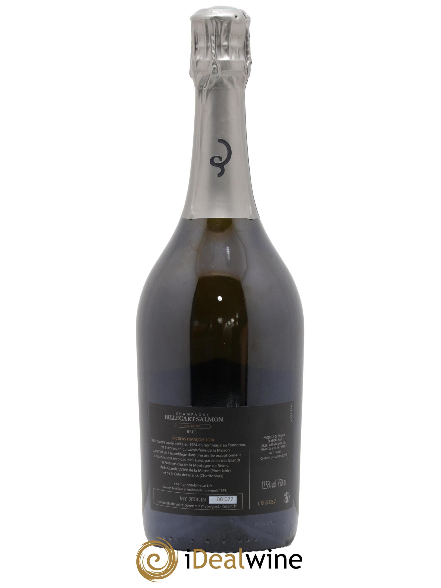 Brut Nicolas François Billecart Billecart-Salmon 2008 - Lotto di 1 bottiglia - 1