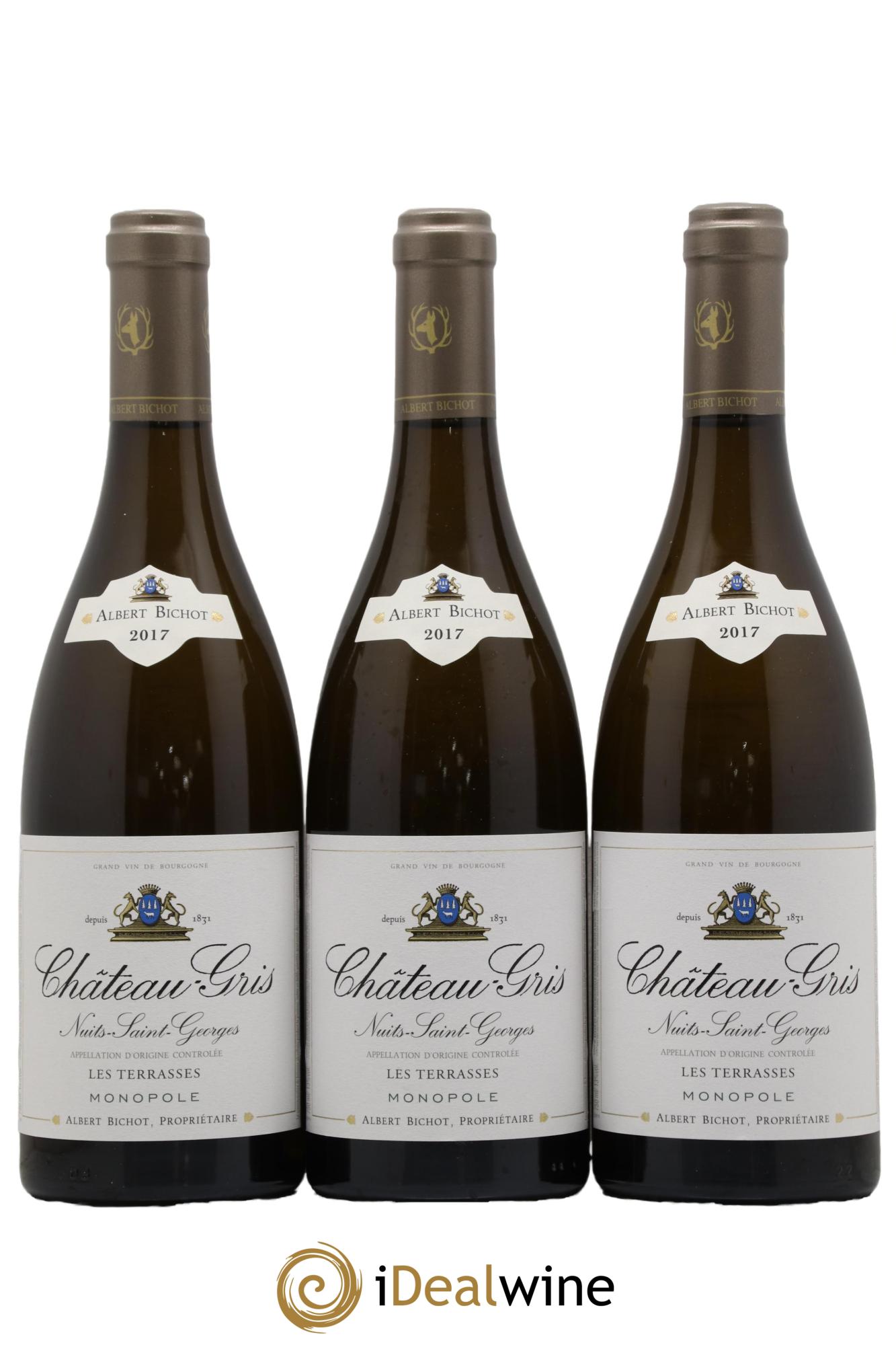 Nuits-Saint-Georges Les Terrasses Château Gris - Albert Bichot 2017 - Lot de 3 bouteilles - 0