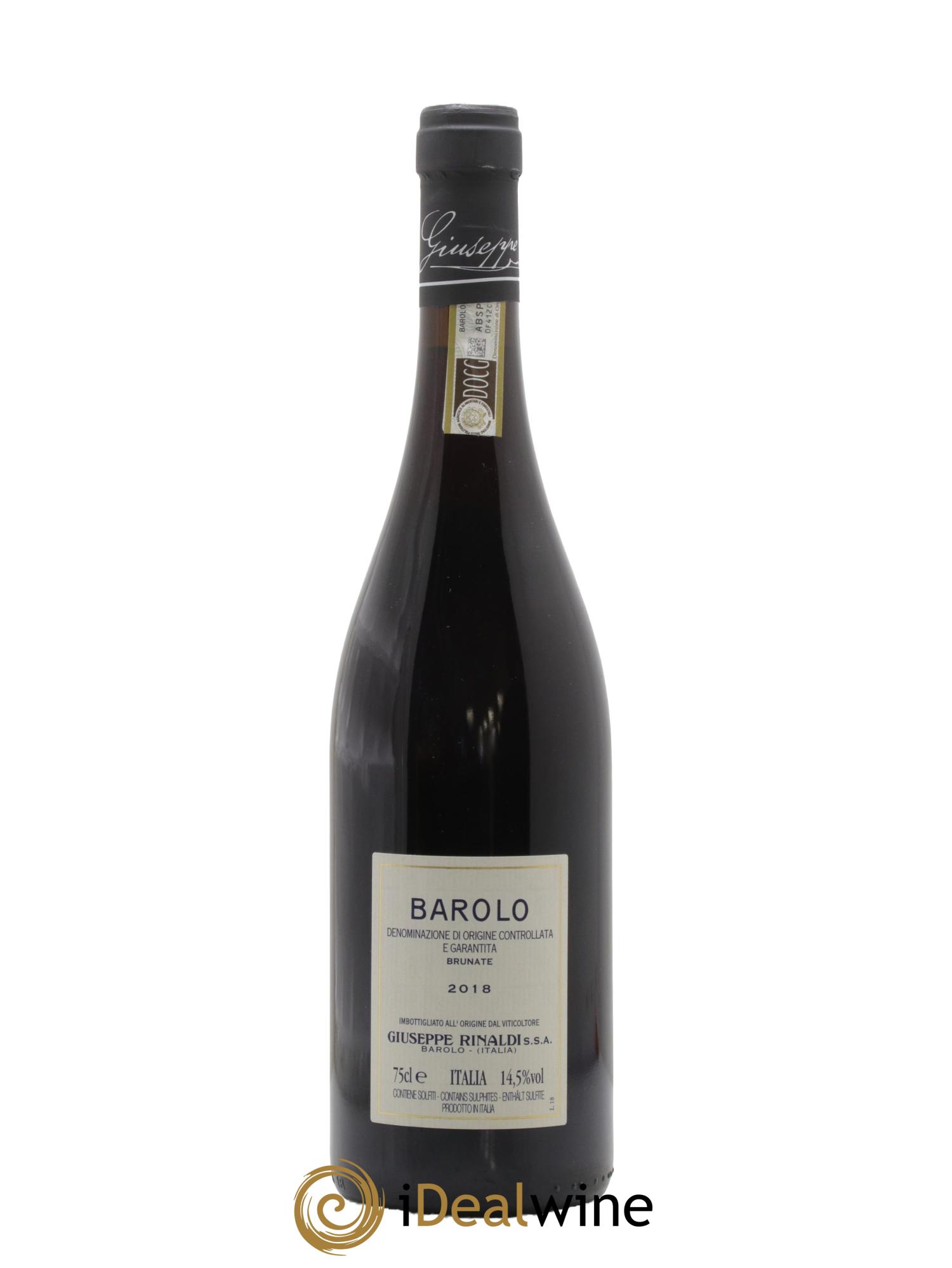 Barolo DOCG Brunate Giuseppe Rinaldi 2018 - Lotto di 1 bottiglia - 1