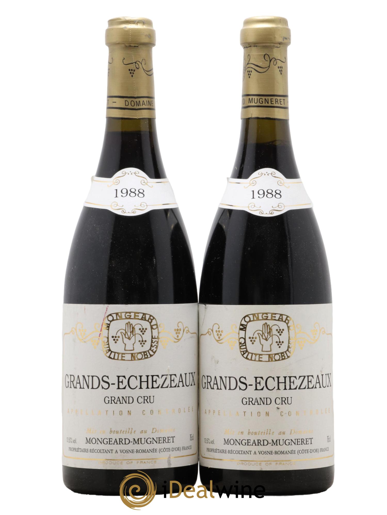 Grands-Echezeaux Grand Cru Mongeard-Mugneret (Domaine) 1988 - Lot de 2 bouteilles - 0