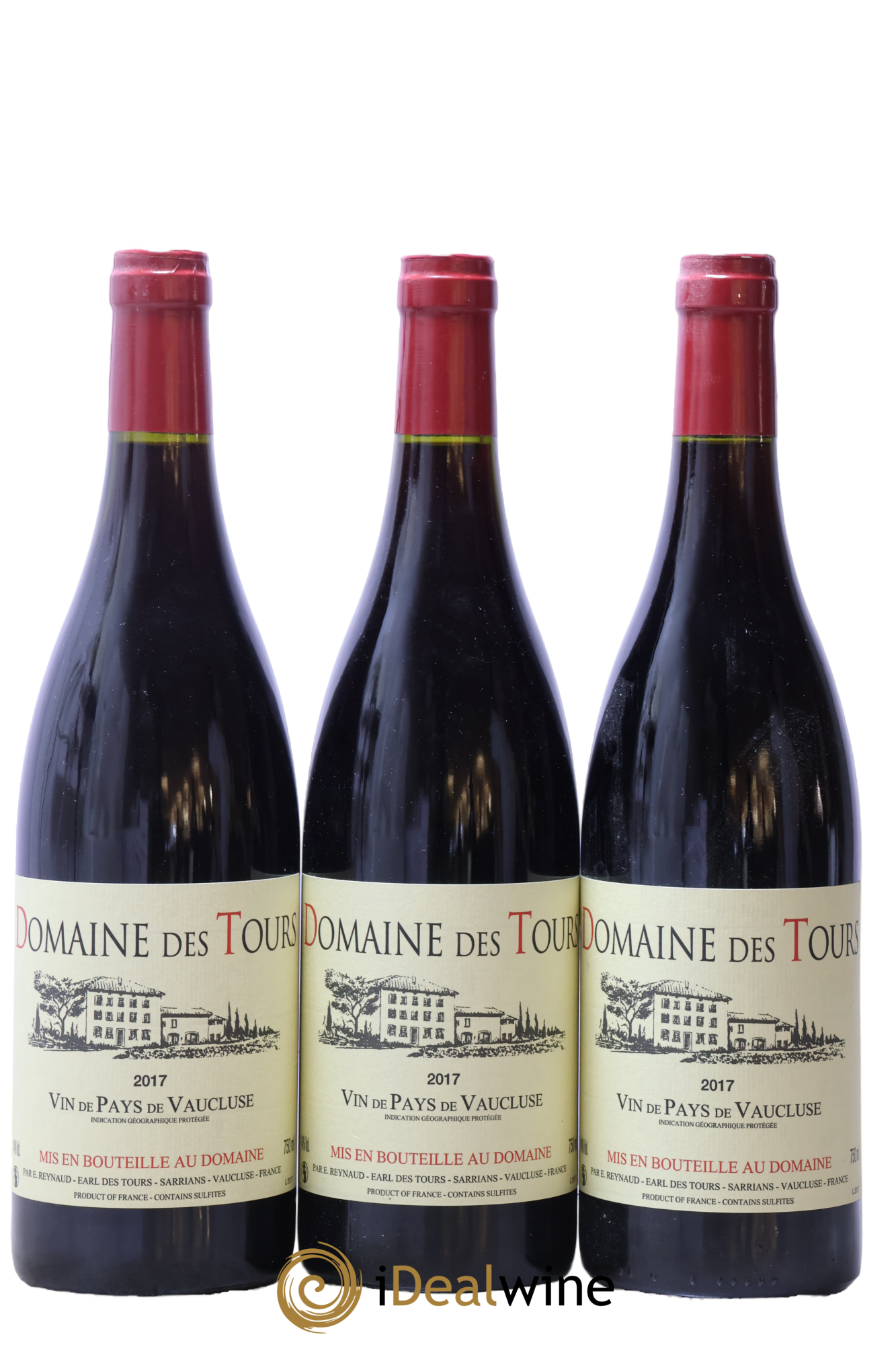 Vaucluse (Vin de Pays de Vaucluse) Domaine des Tours Emmanuel Reynaud 2017 - Lot de 3 bouteilles - 0