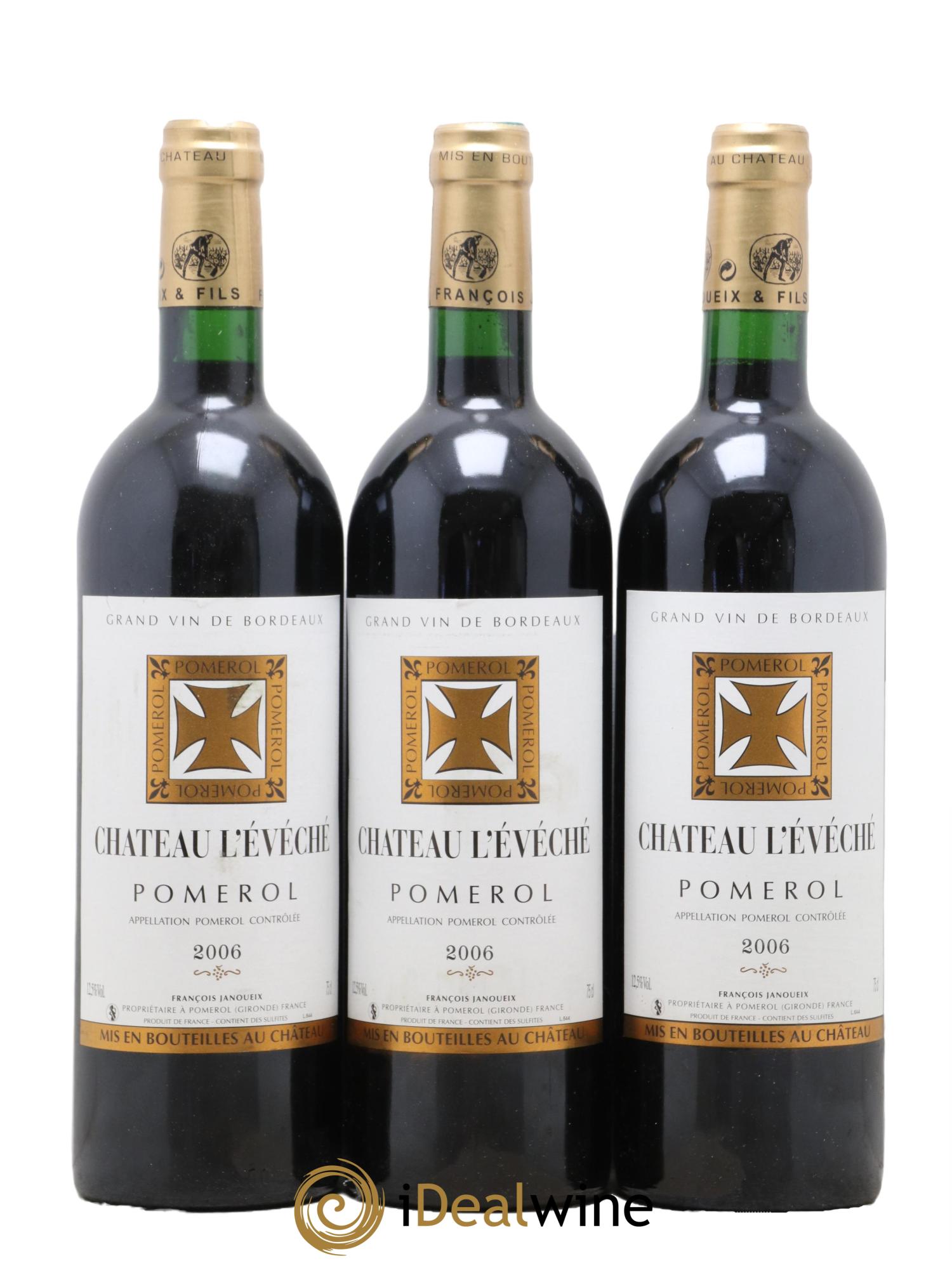Pomerol Château L'Evêché 2006 - Lot of 12 bottles - 1