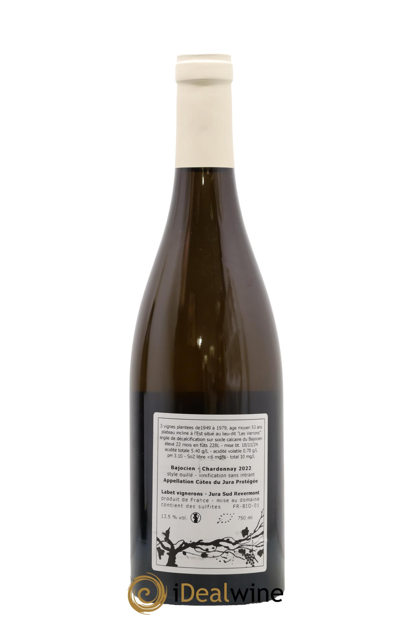 Côtes du Jura Chardonnay Bajocien Romain - Julien  - Charline Labet 2022 - Lotto di 1 bottiglia - 1