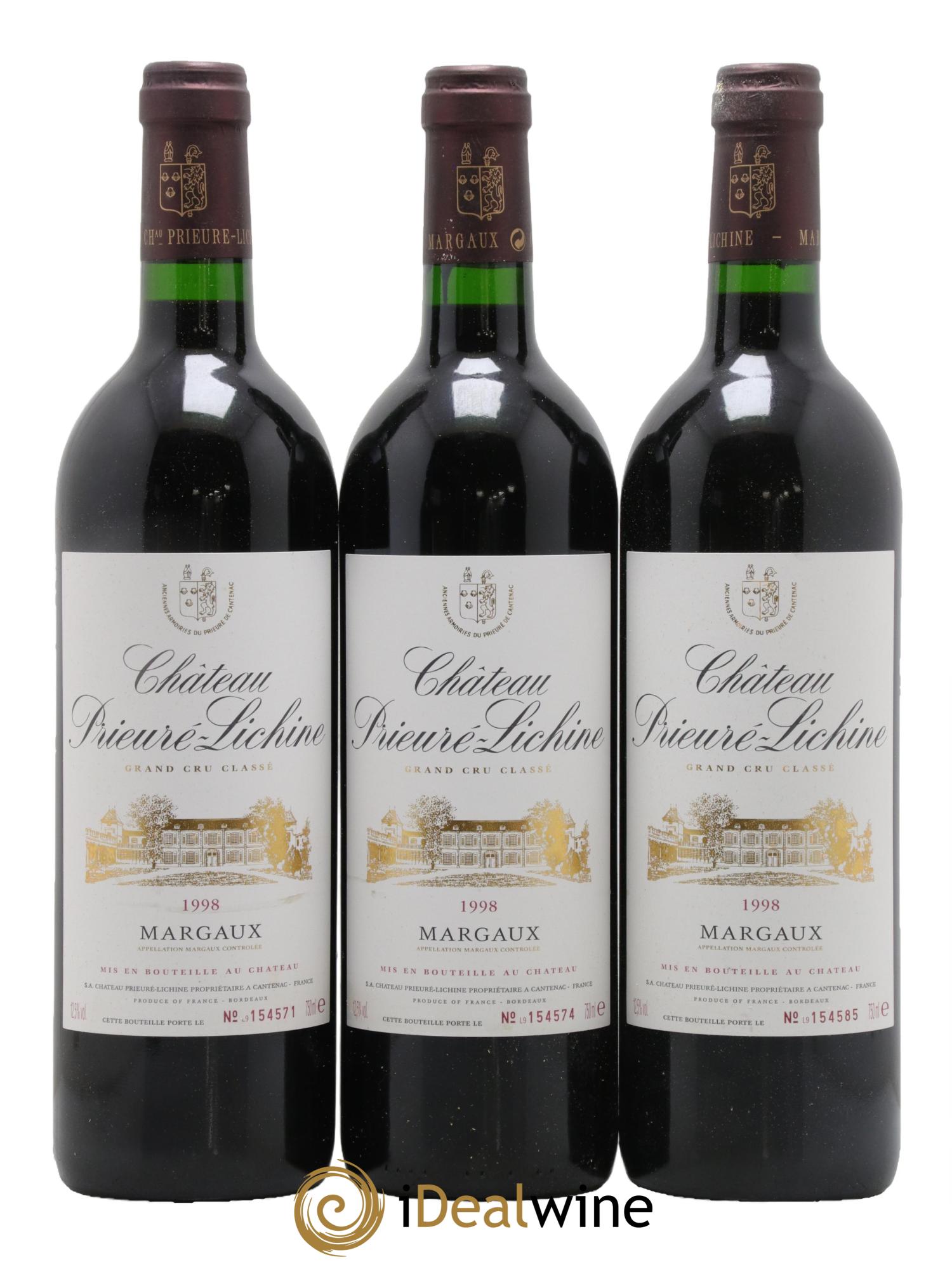 Château Prieuré Lichine 4ème Grand Cru Classé 1998 - Lot de 6 bouteilles - 2