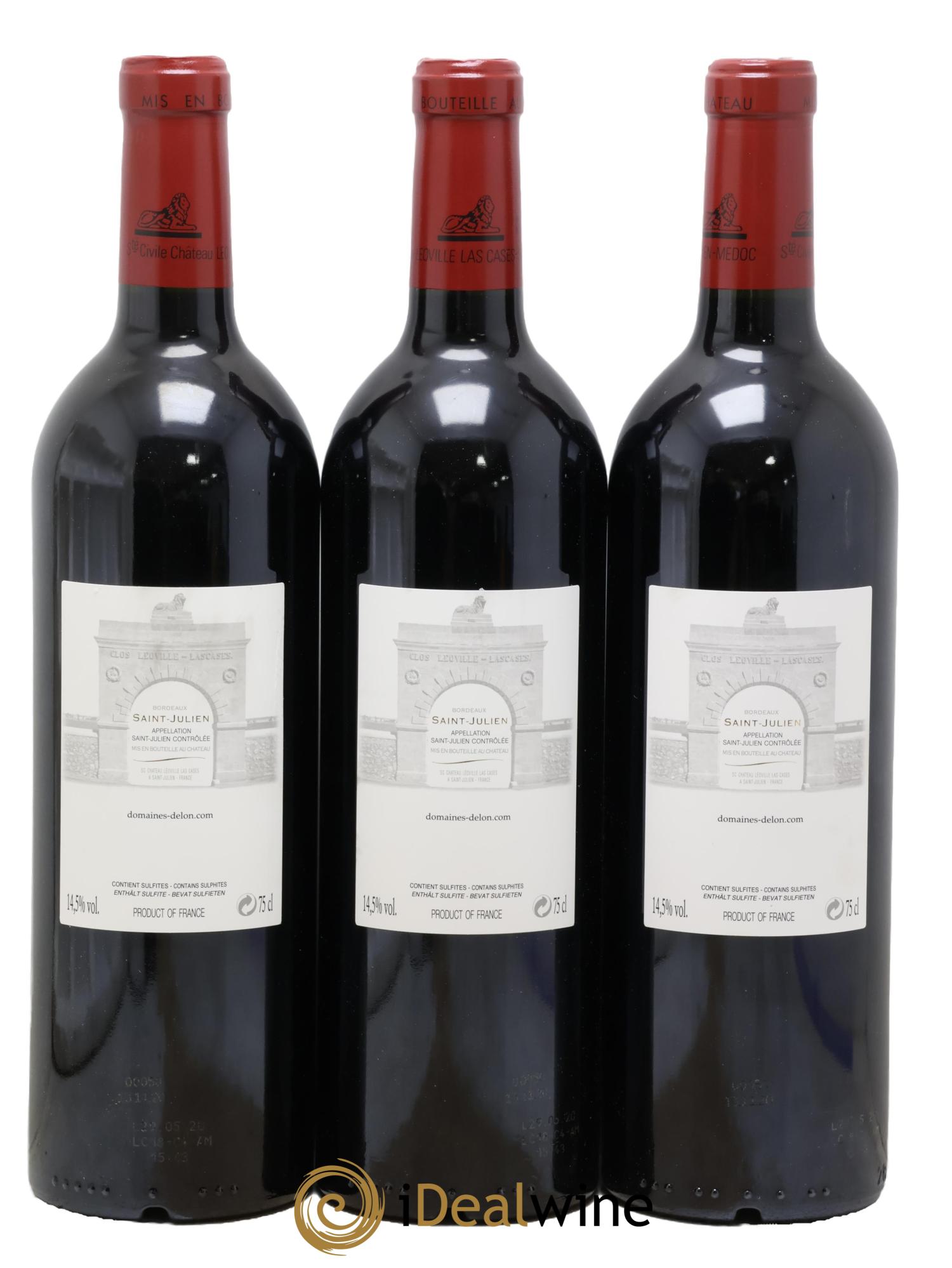 Château Léoville Las Cases 2ème Grand Cru Classé 2018 - Lot de 3 bouteilles - 1