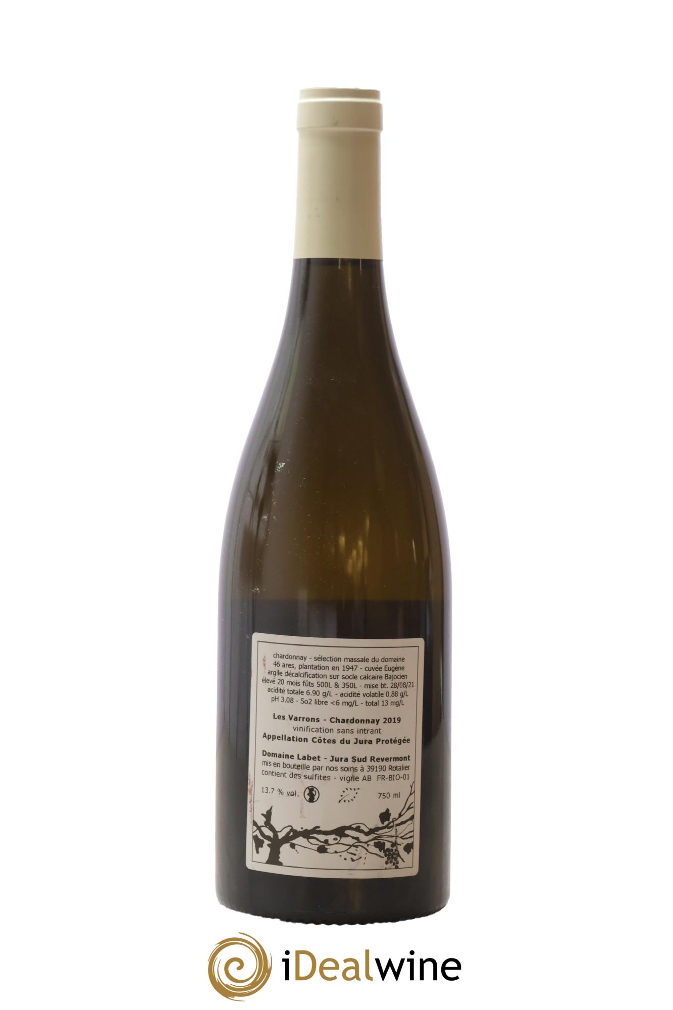 Côtes du Jura Chardonnay Les Varrons Romain - Julien  - Charline Labet 2019 - Lot of 1 bottle - 1