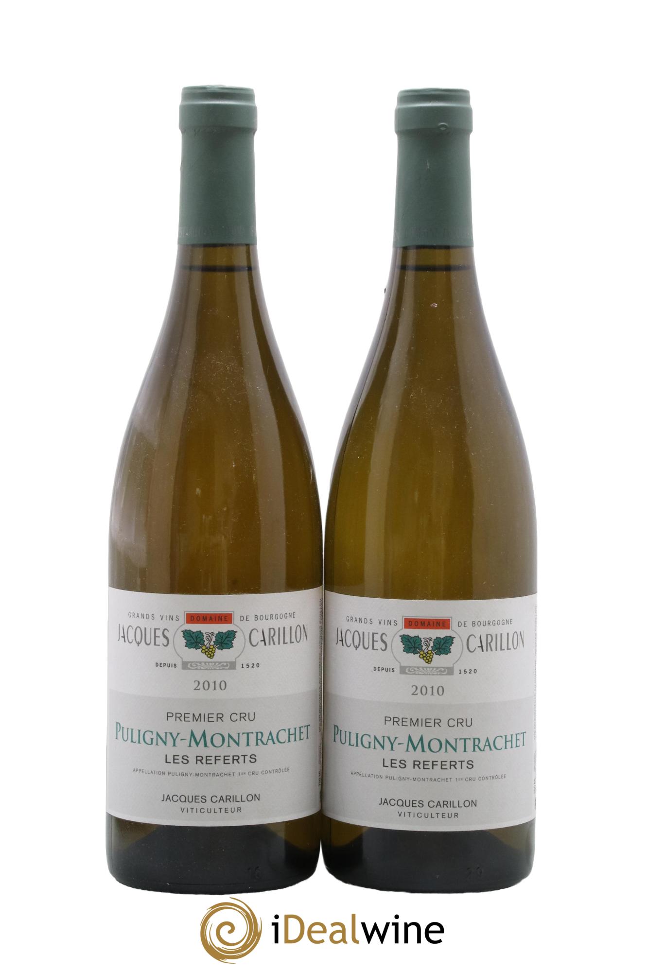 Puligny-Montrachet 1er Cru Les Referts Jacques Carillon (Domaine) 2010 - Lot de 2 bouteilles - 0