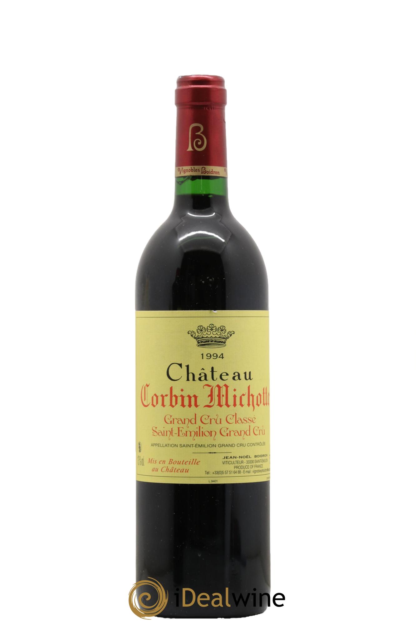 Château Corbin Michotte Grand Cru Classé 1994 - Lot de 1 bouteille - 0