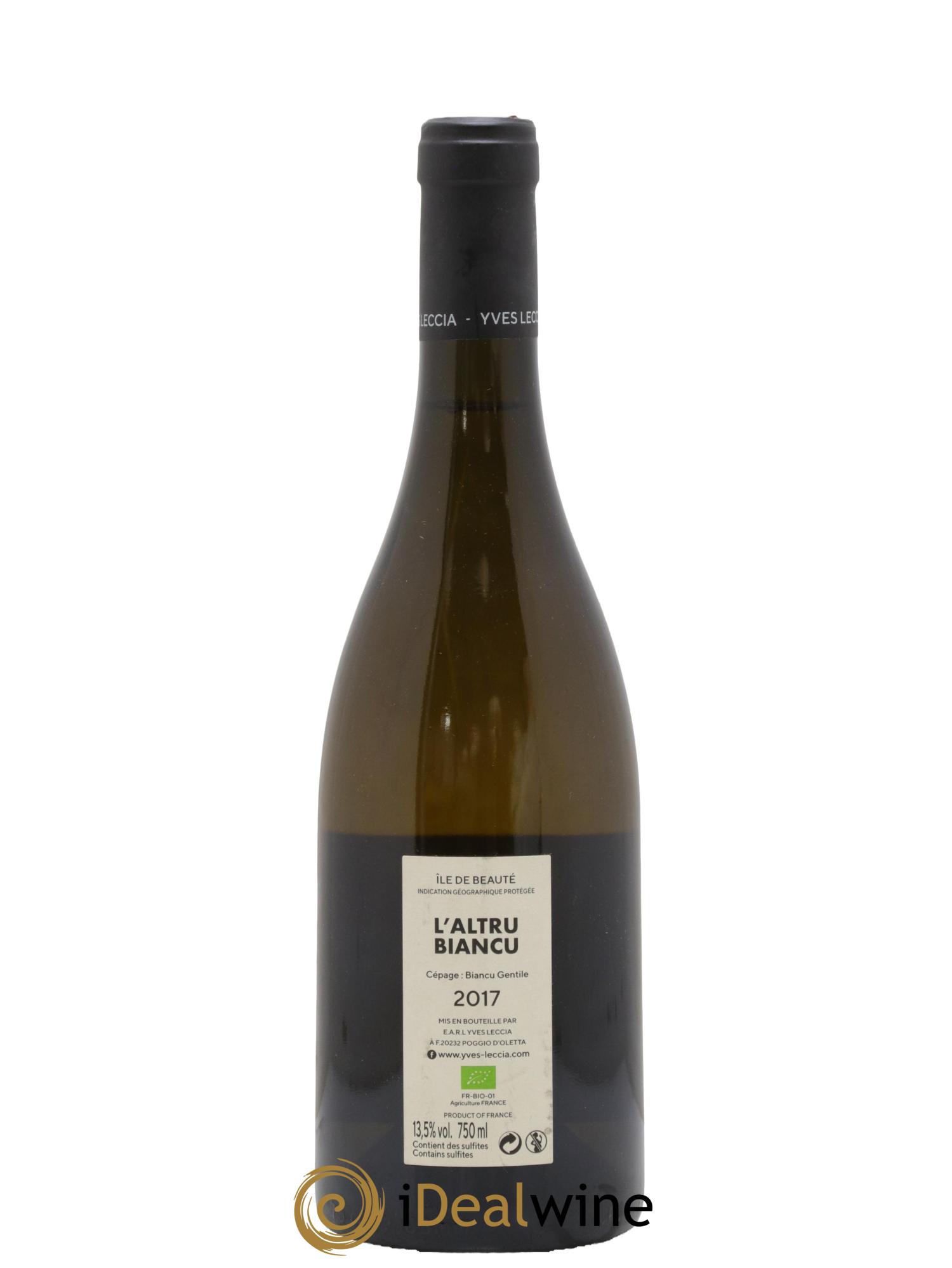 IGP Ile de Beauté L'Altru Biancu Yves Leccia 2017 - Lot de 1 bouteille - 1