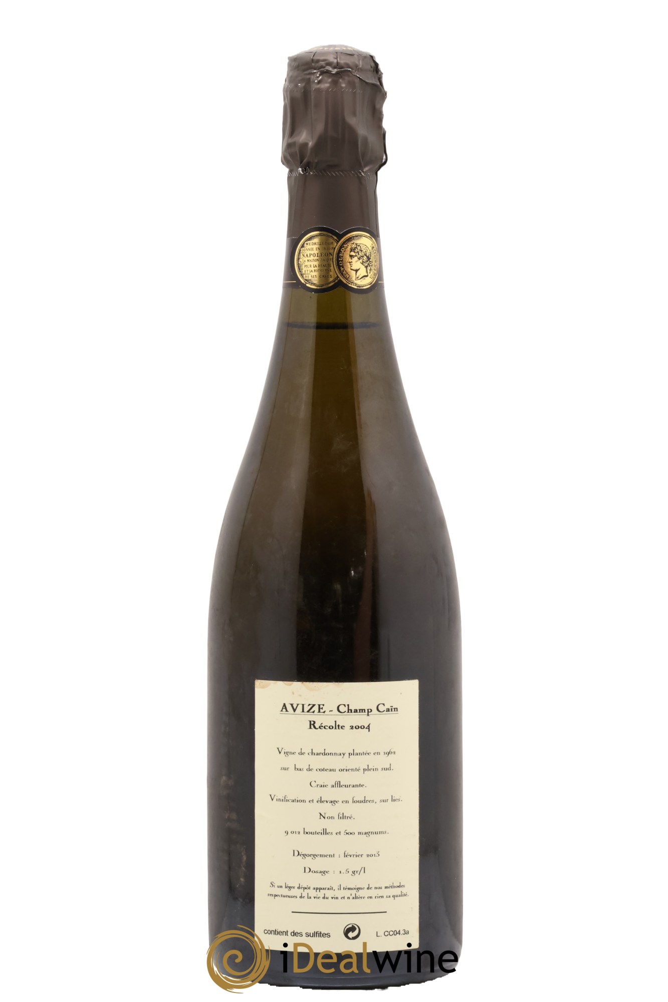 Avize Champ Caïn Extra-Brut Jacquesson 2004 - Posten von 1 Flasche - 2