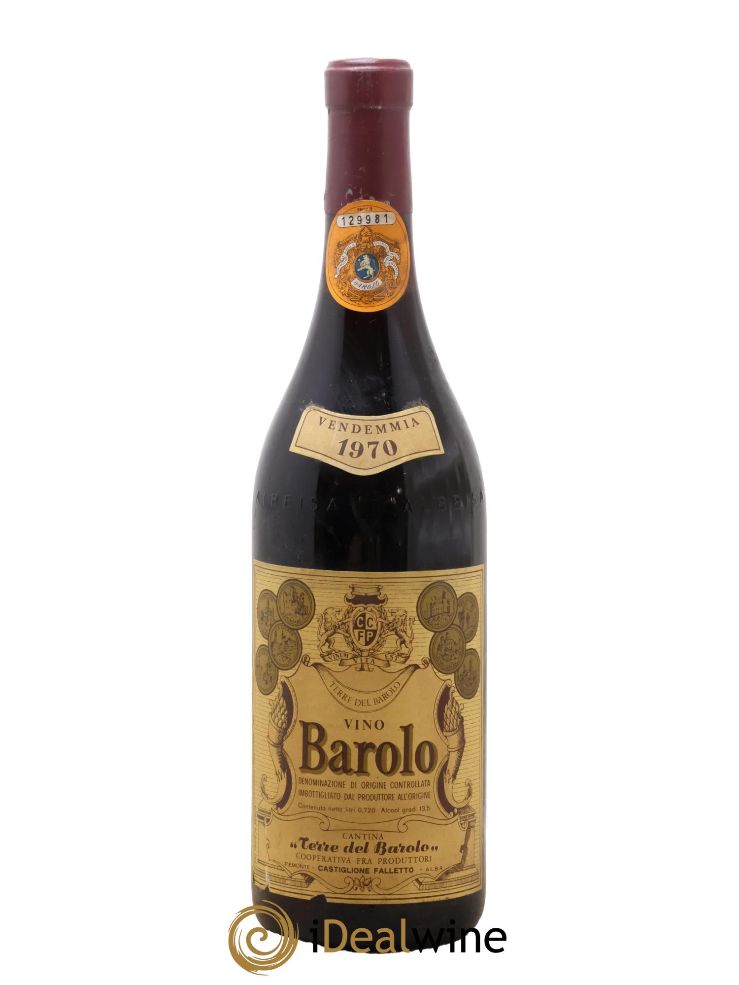 Barolo Terre Del Barolo 1970 - Lot de 1 bouteille - 0