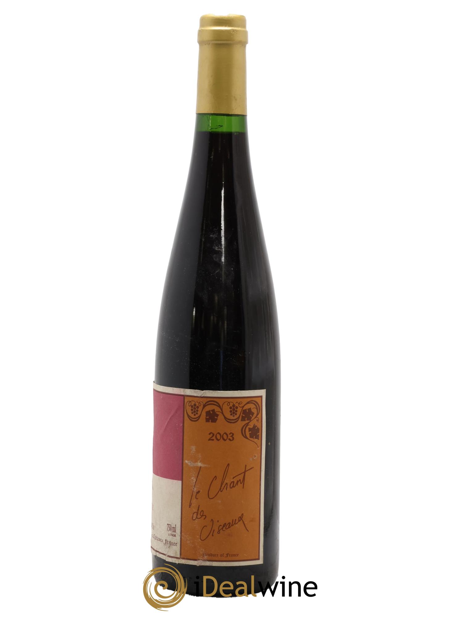 Alsace Pinot noir Le Chant des Oiseaux Gérard Schueller (Domaine) 2003 - Posten von 1 Flasche - 1