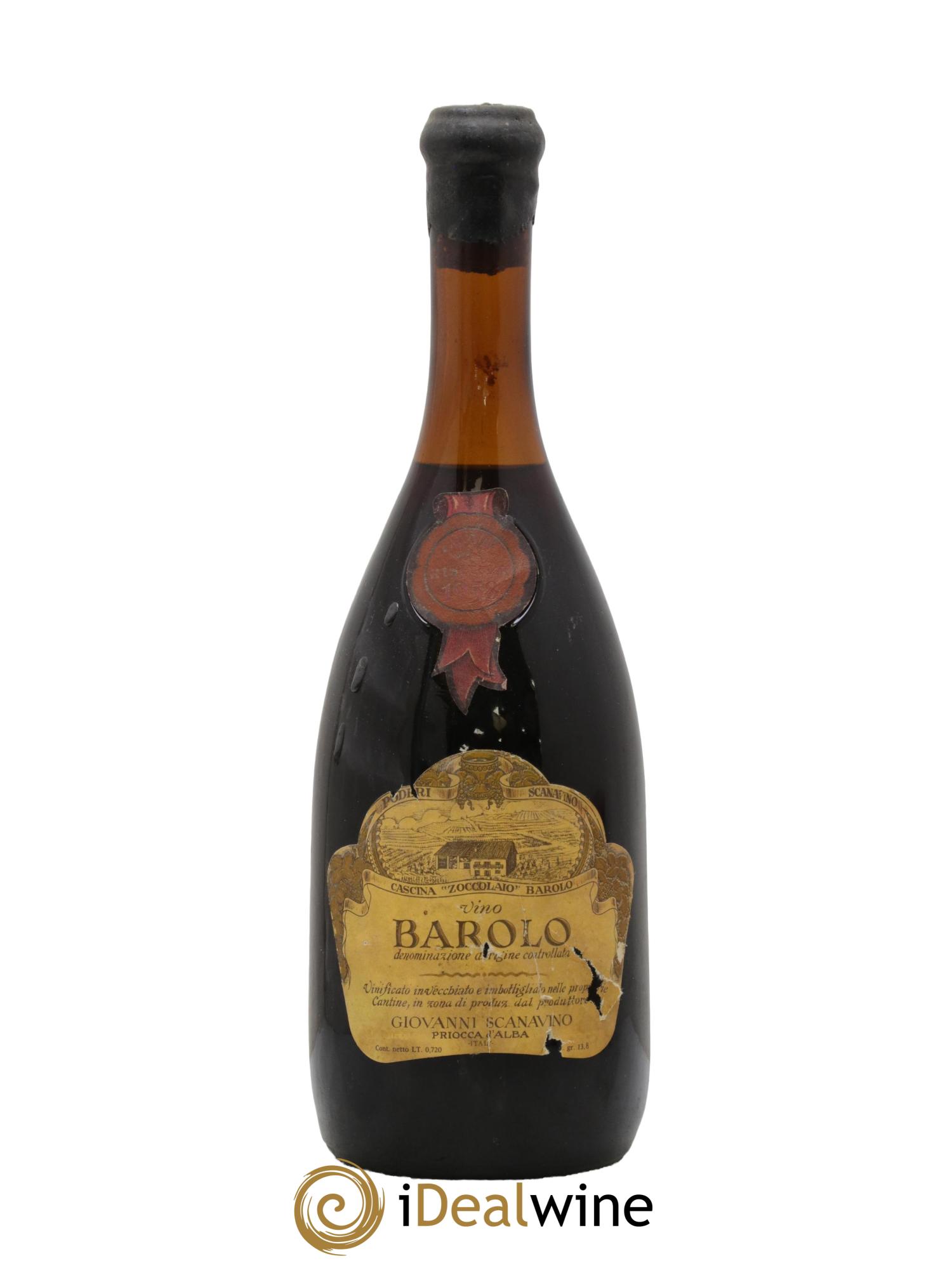 Barolo Riserva Scanavino Giovanni 1958 - Lot of 1 bottle - 0