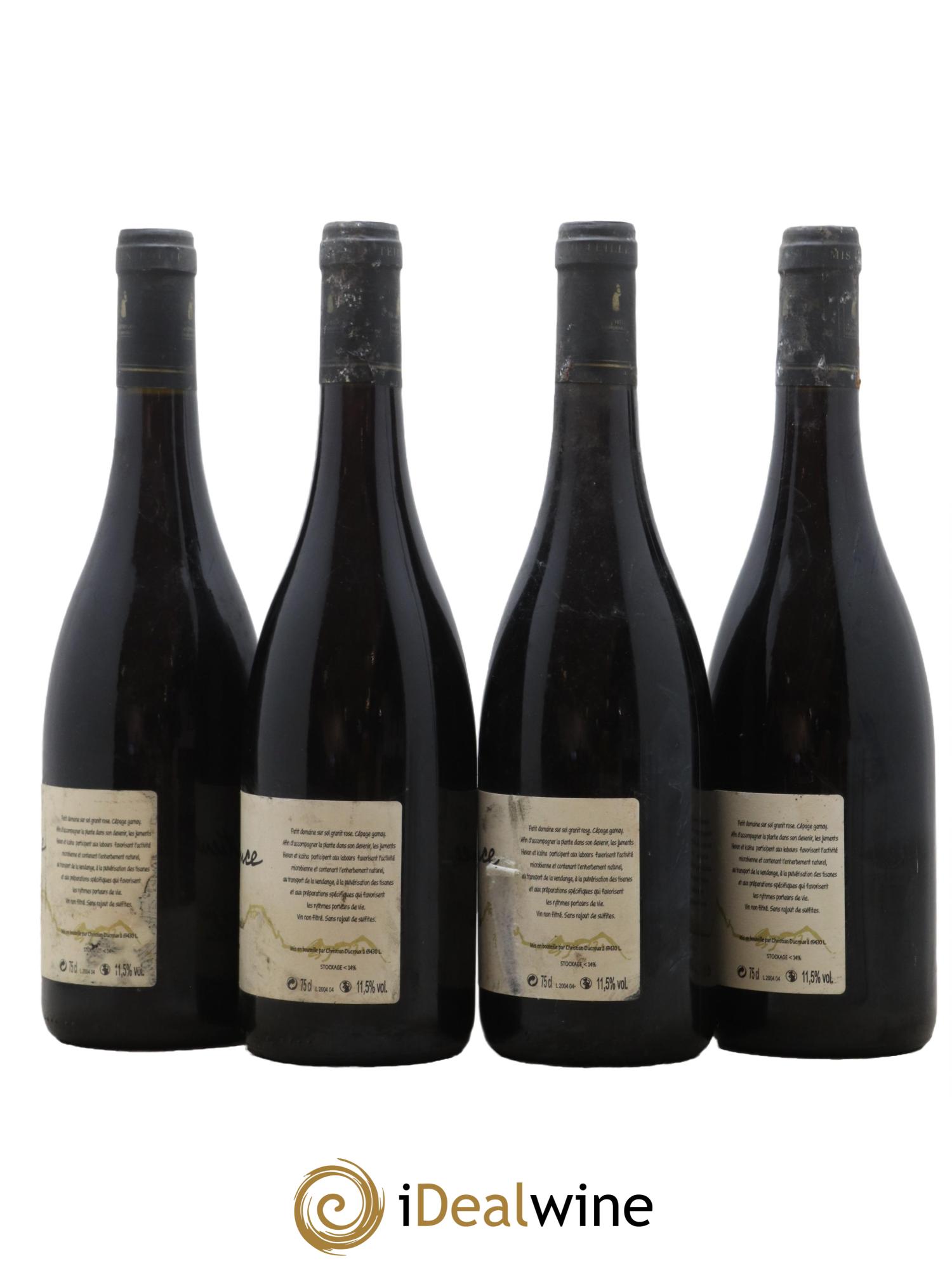 Vin de France Patience Christian Ducroux 2004 - Lot de 4 bouteilles - 1