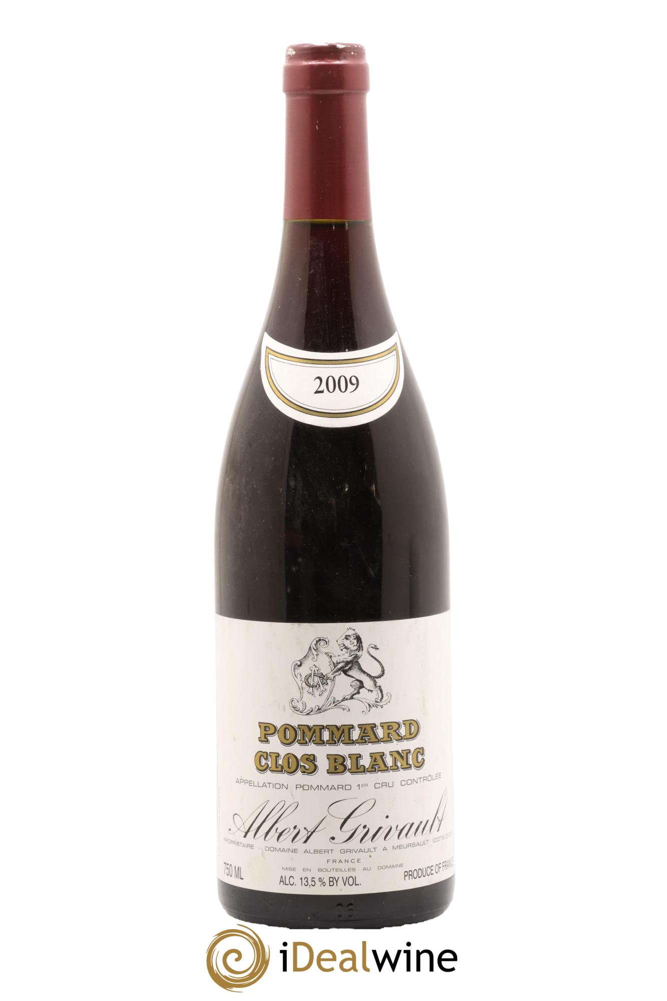 Pommard 1er Cru Clos Blanc Albert Grivault 2009 - Lot de 1 bouteille - 0