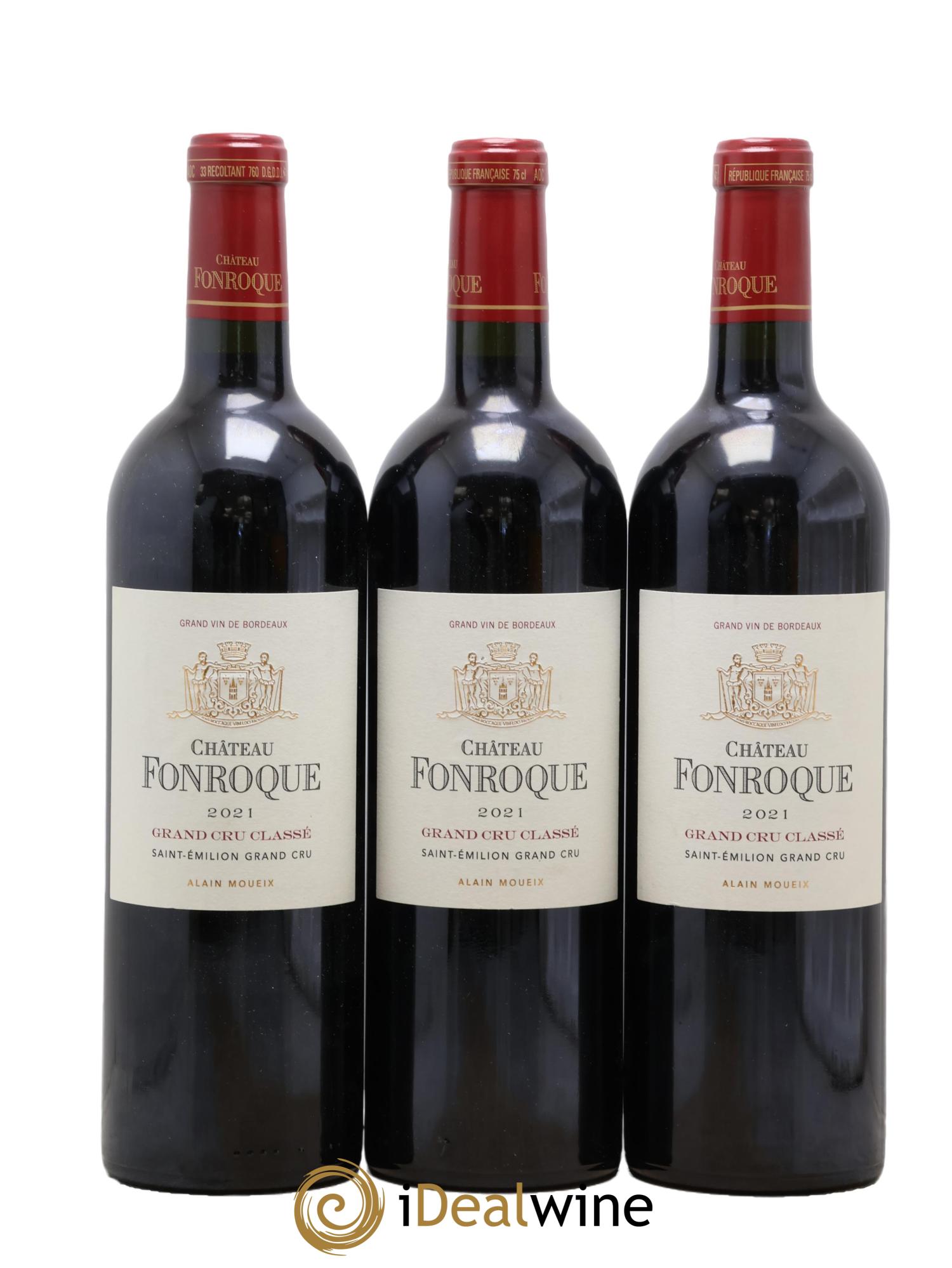 Château Fonroque Grand Cru Classé 2021 - Lot de 3 bouteilles - 0