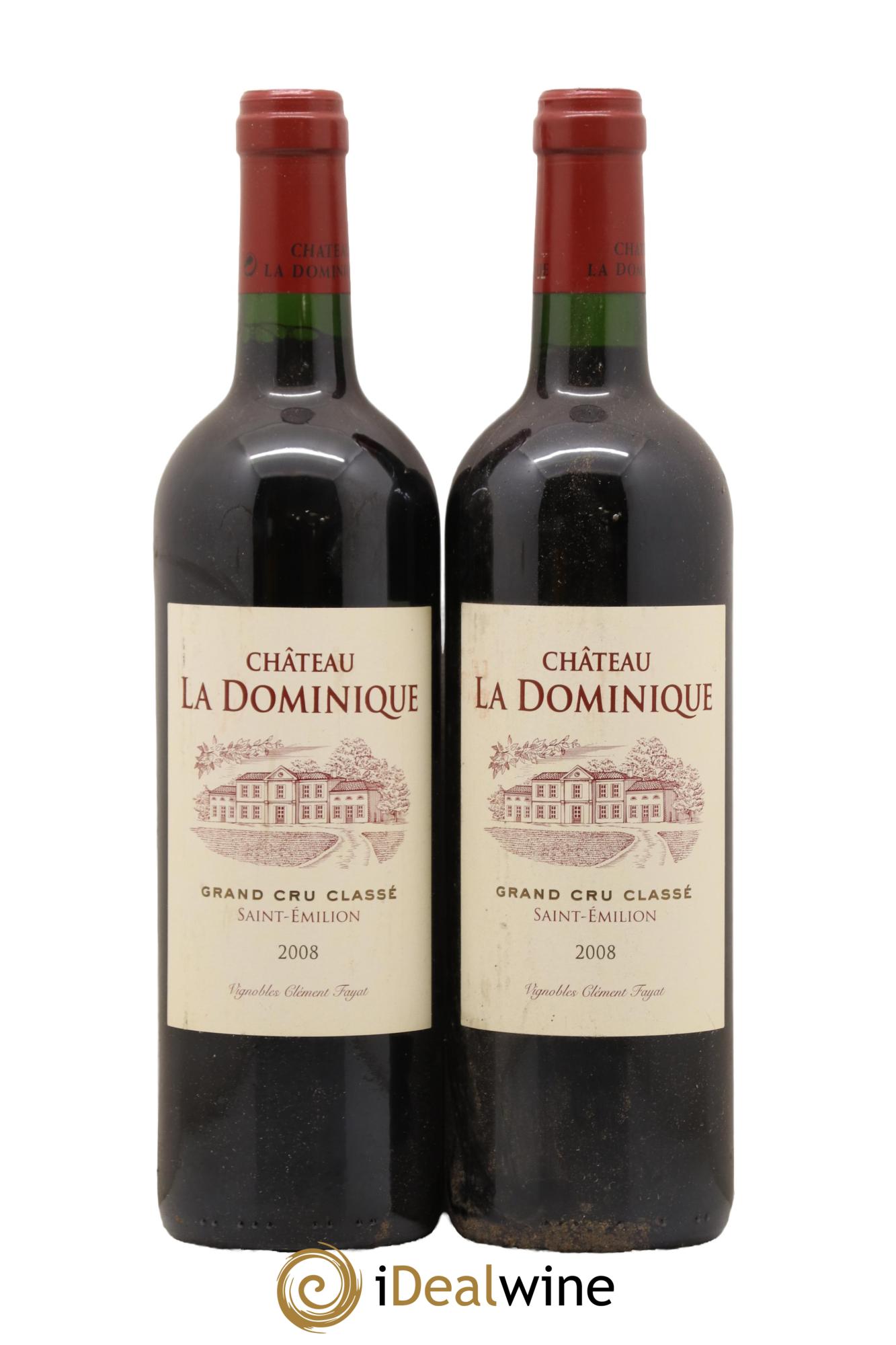 Château la Dominique Grand Cru Classé 2008 - Lot de 2 bouteilles - 0