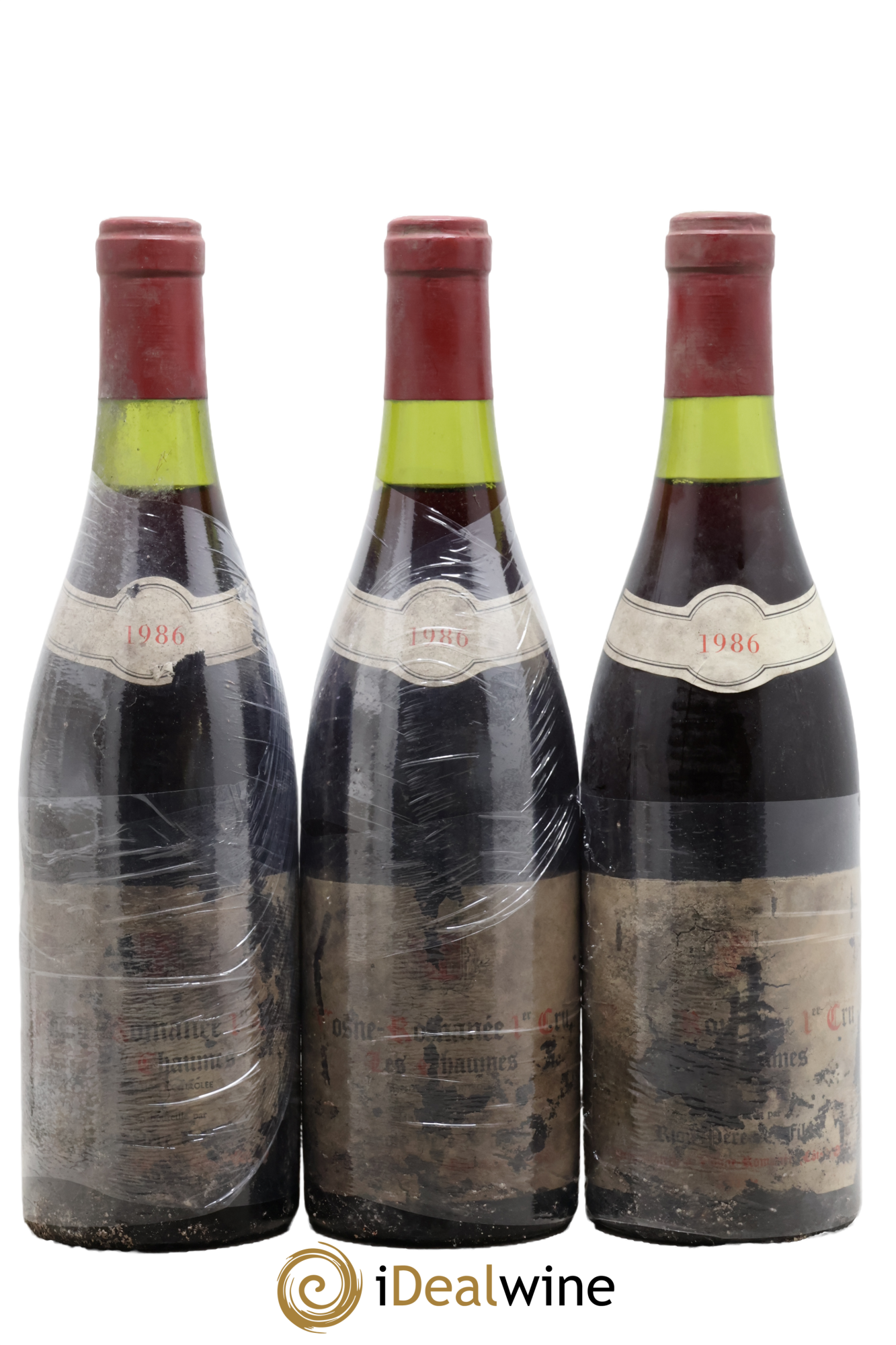 Vosne-Romanée 1er Cru Les Chaumes Rion Père Et Fils 1986 - Lot de 3 bouteilles - 0