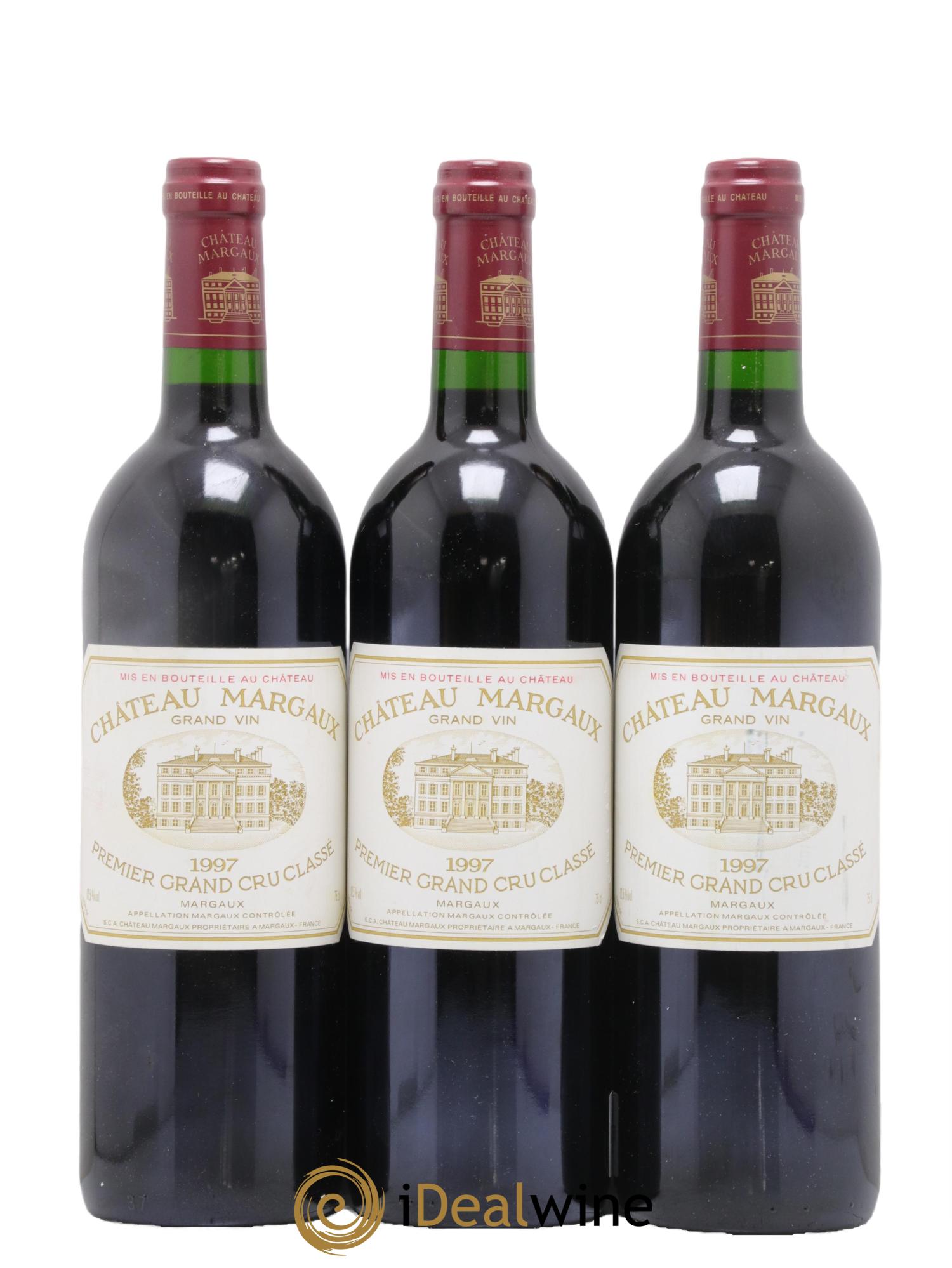 Château Margaux 1er Grand Cru Classé 1997 - Lot de 3 bouteilles - 0