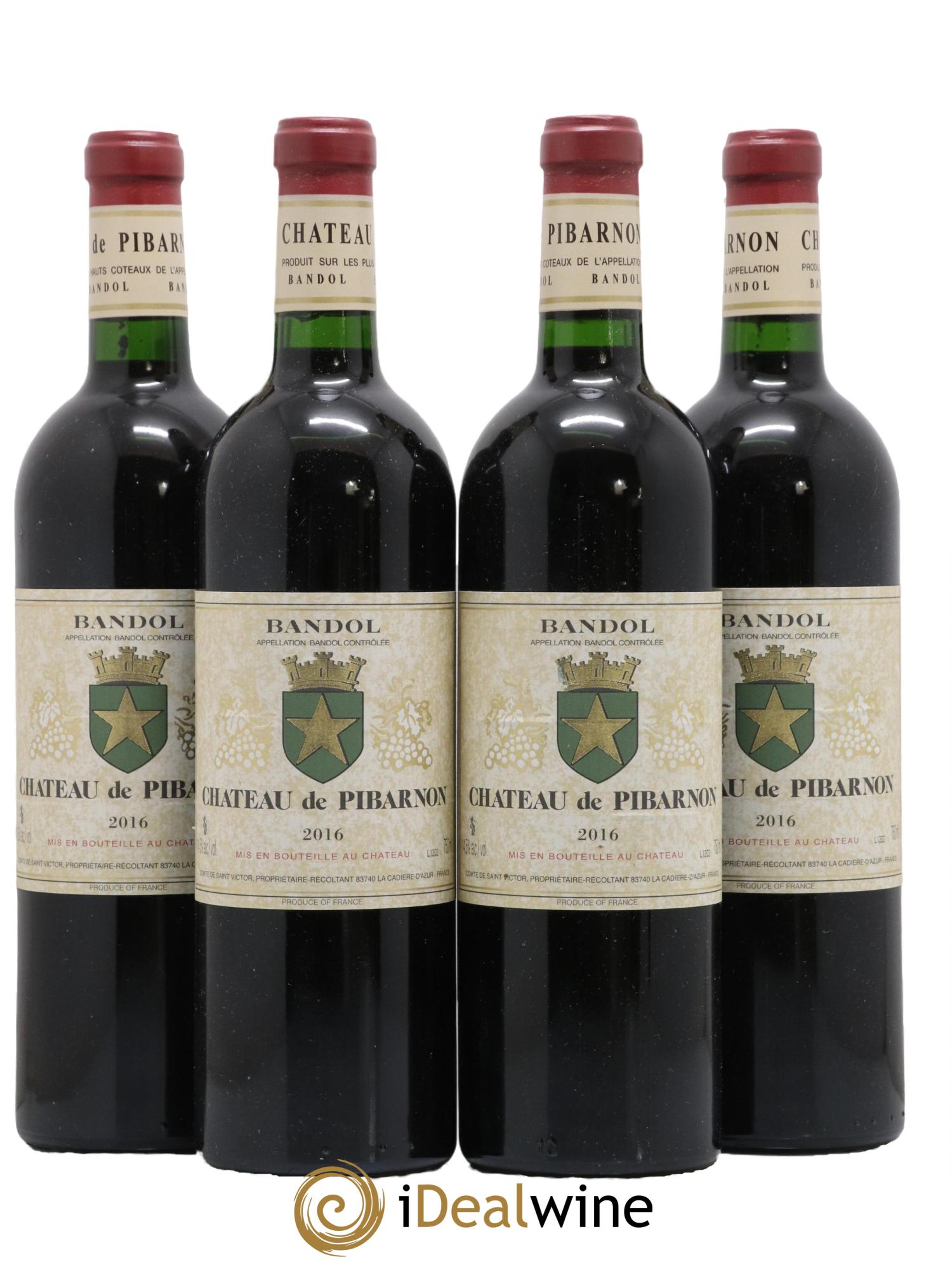 Bandol Château de Pibarnon Comte de Saint-Victor 2016 - Lot de 4 bouteilles - 0