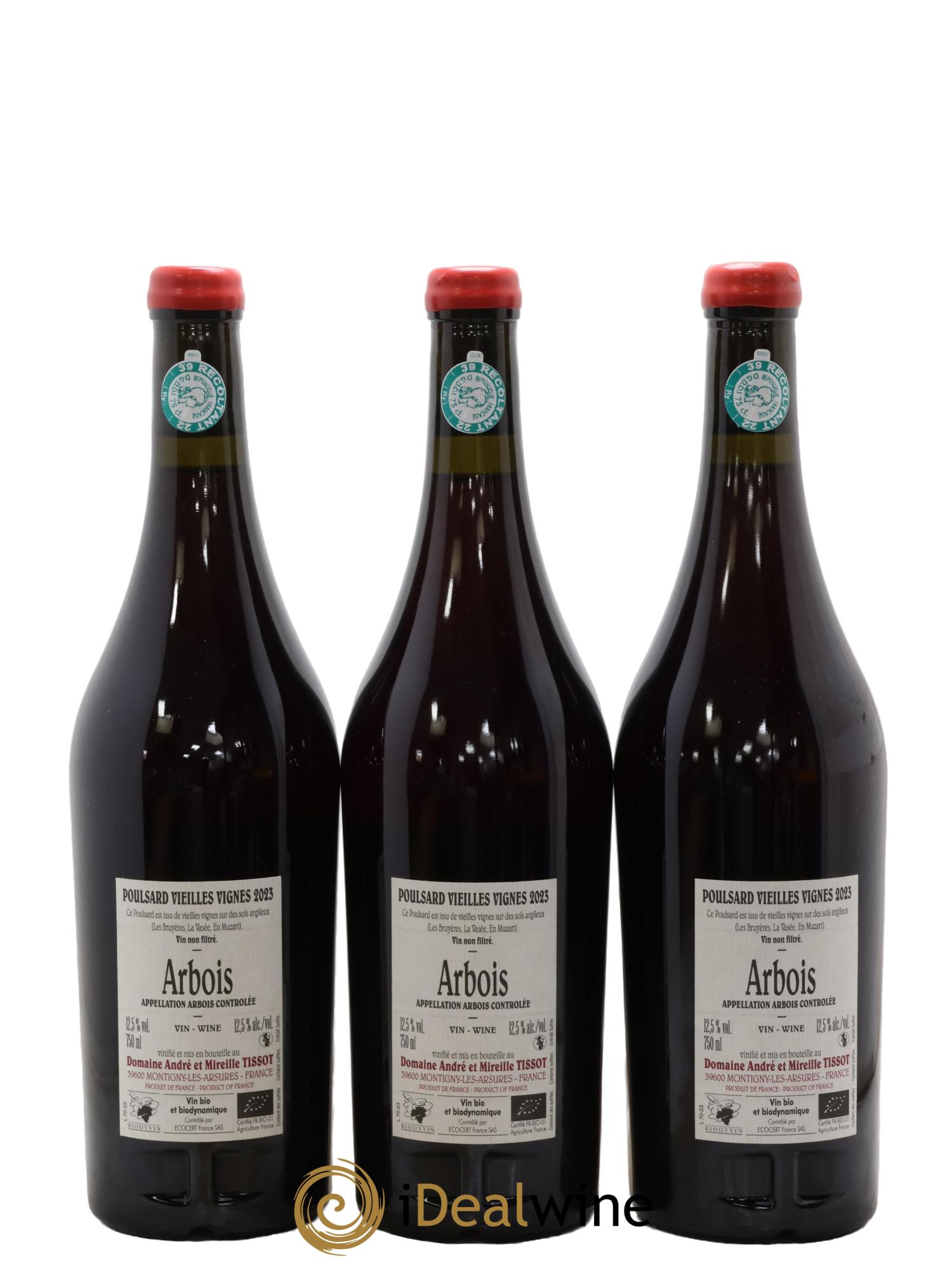 Arbois Poulsard Vieilles Vignes Bénédicte et Stéphane Tissot 2023 - Lot de 3 bouteilles - 1