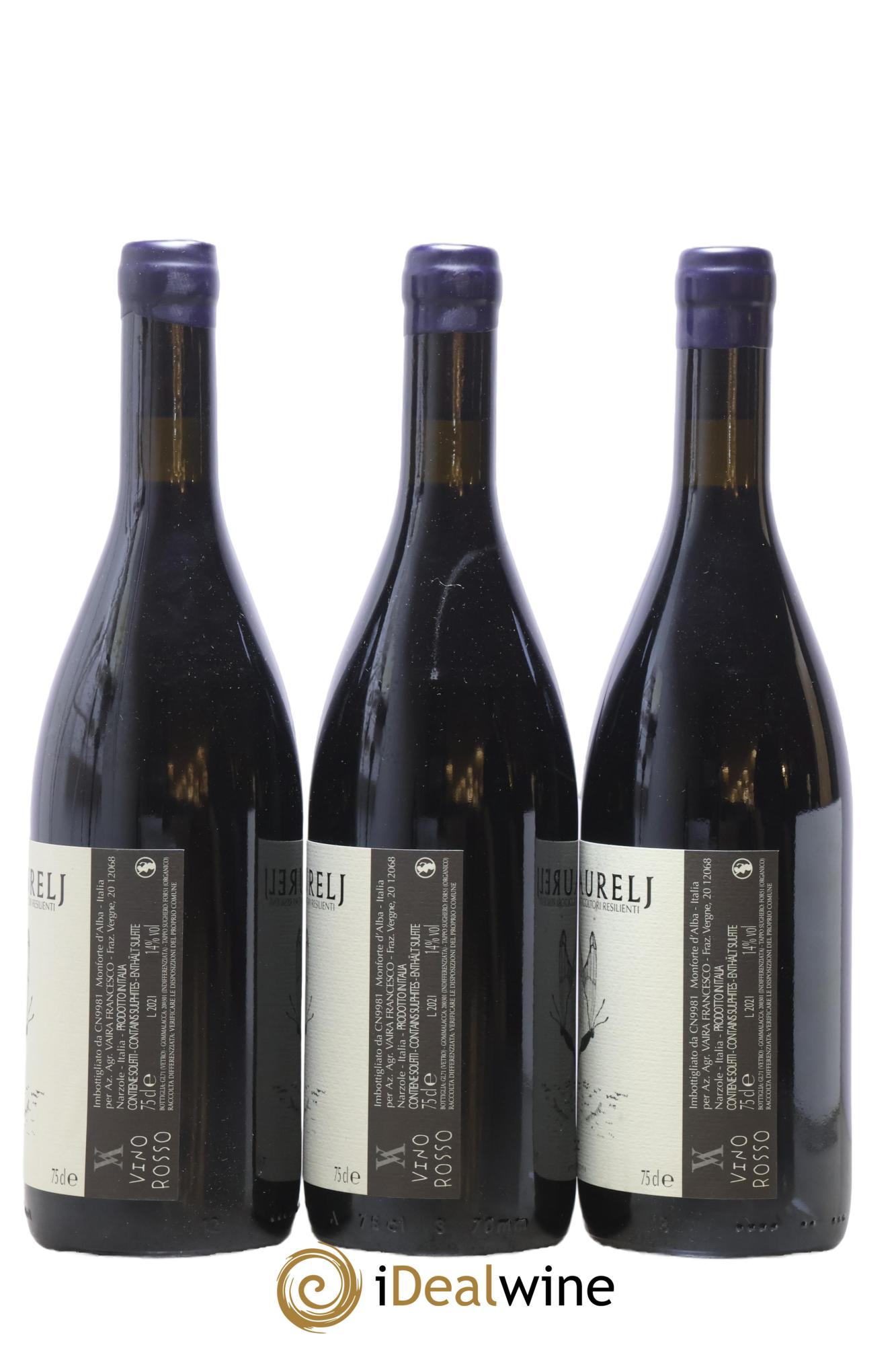 Italie Vino Rosse FZ Free Zone Vaira Aurelj 2021 - Lot de 3 bouteilles - 1