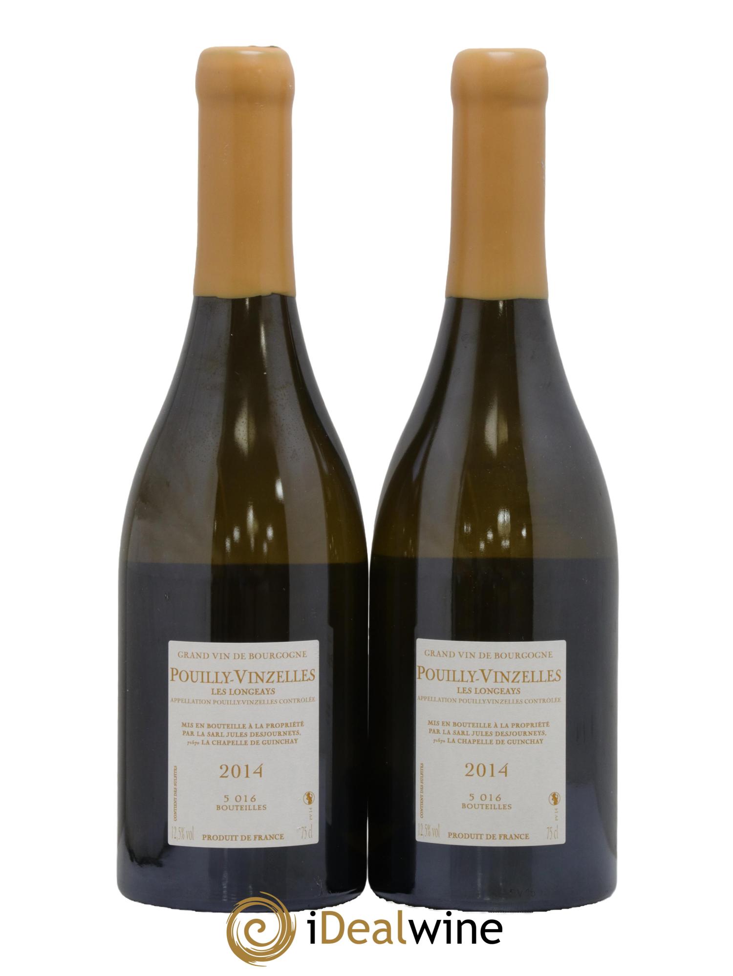 Pouilly-Vinzelles Les Longeays Jules Desjourneys 2014 - Lot de 2 bouteilles - 1