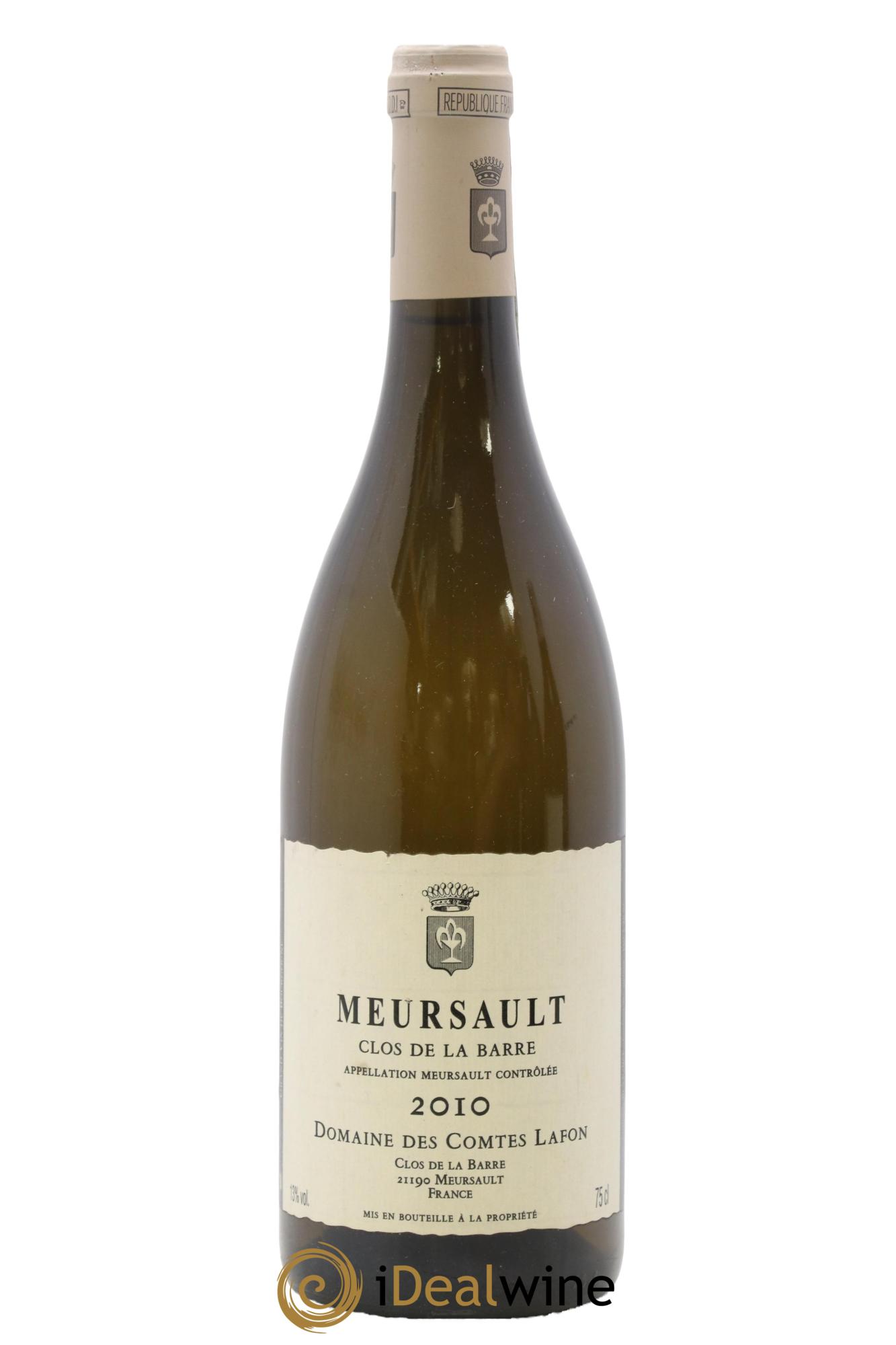 Meursault Clos de la Barre Comtes Lafon (Domaine des) 2010 - Lot de 1 bouteille - 0