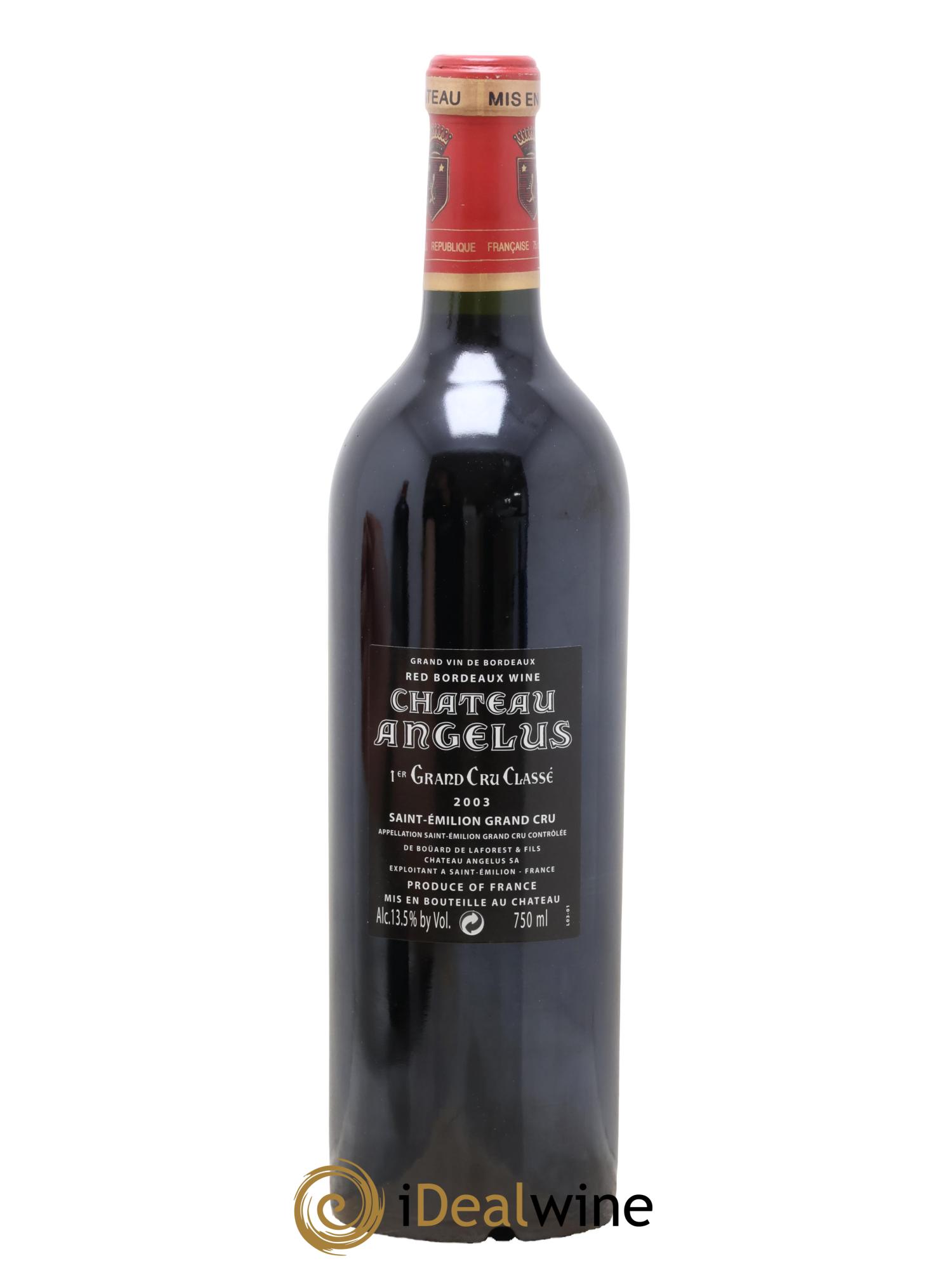 Château Angélus 1er Grand Cru Classé A 2003 - Posten von 1 Flasche - 1