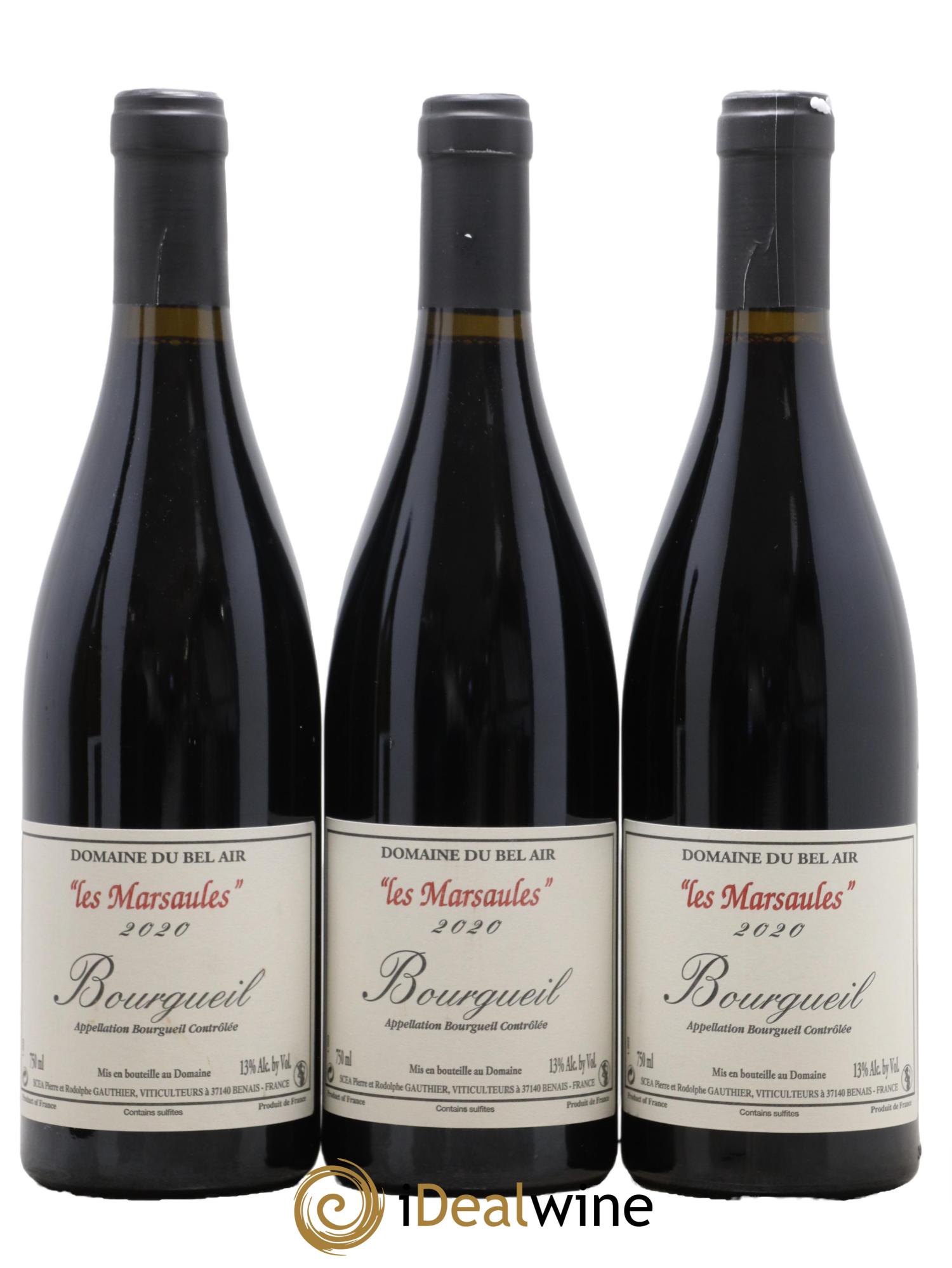 Bourgueil Marsaules Domaine du Bel Air 2020 - Lot de 3 bouteilles - 0