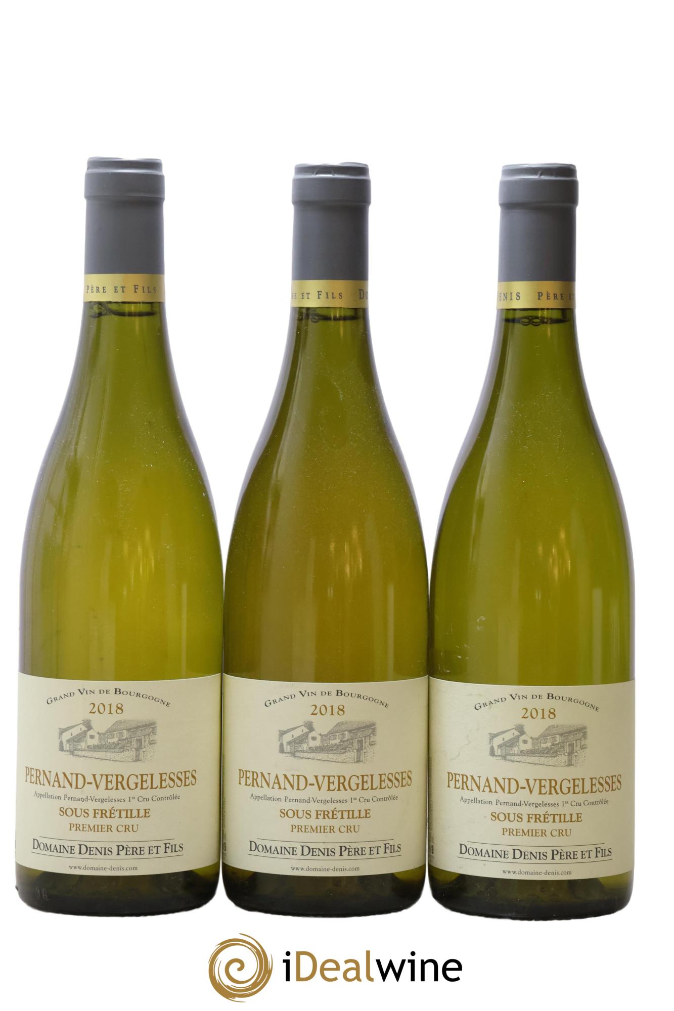 Pernand-Vergelesses 1er Cru Sous Fretille Denis 2018 - Lot of 3 bottles - 0