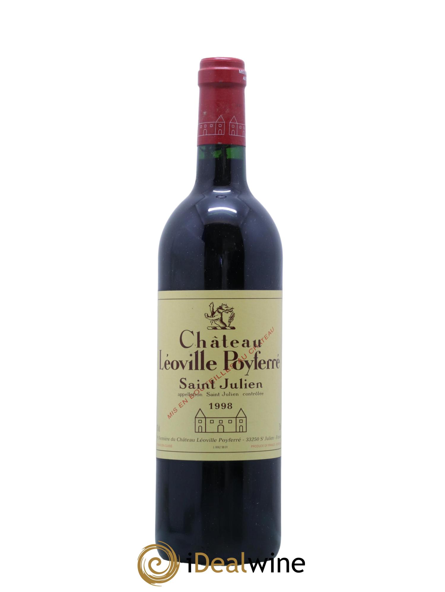 Château Léoville Poyferré 2ème Grand Cru Classé 1998 - Lot de 1 bouteille - 0