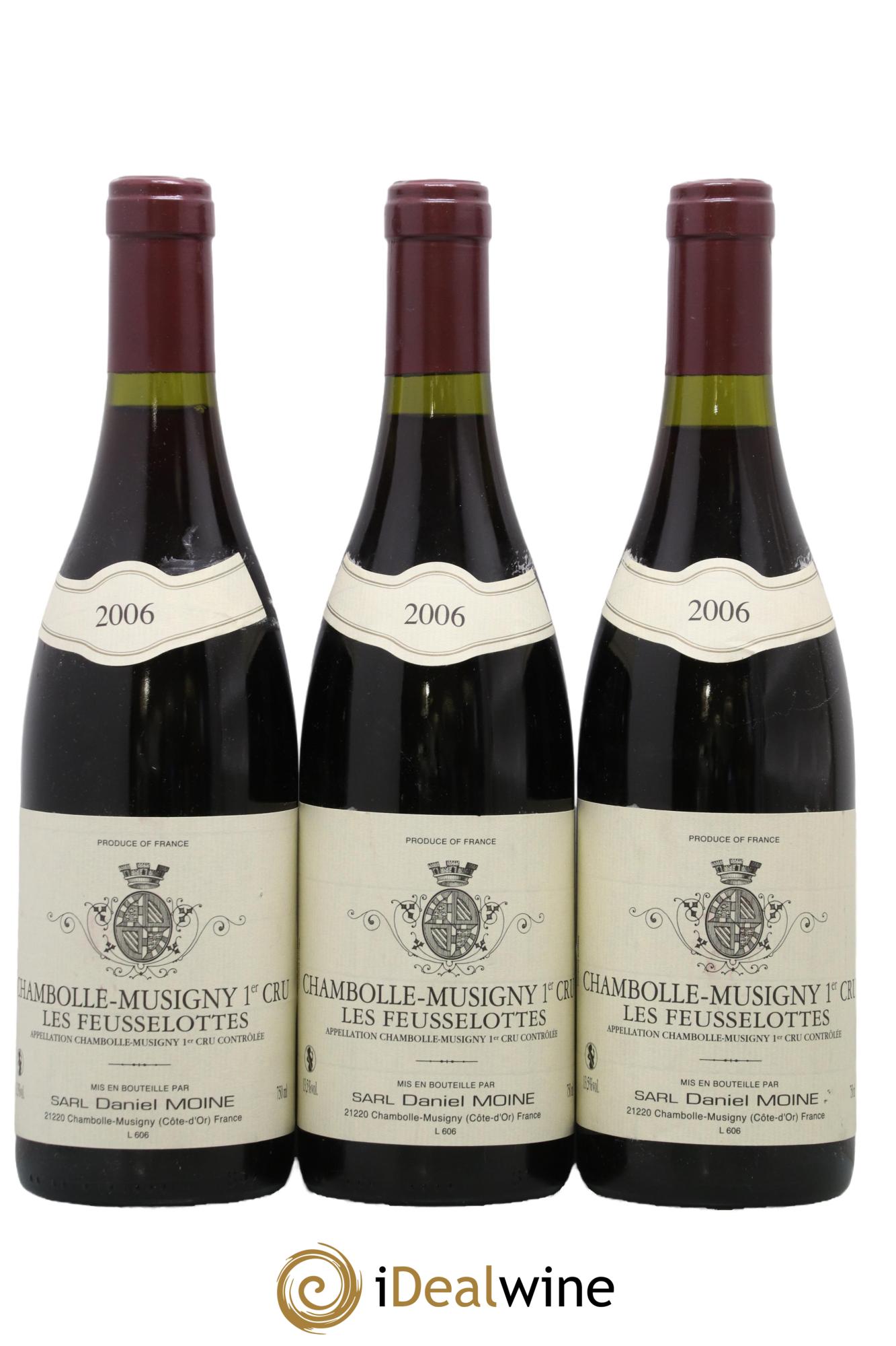 Chambolle-Musigny 1er Cru Les Feusselottes - Daniel Moine 2006 - Lot of 3 bottles - 0