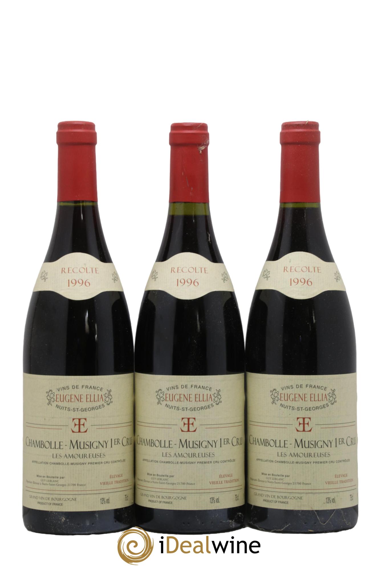 Chambolle-Musigny 1er Cru Les Amoureuses Eugène Ellia 1996 - Lot de 6 bouteilles - 2