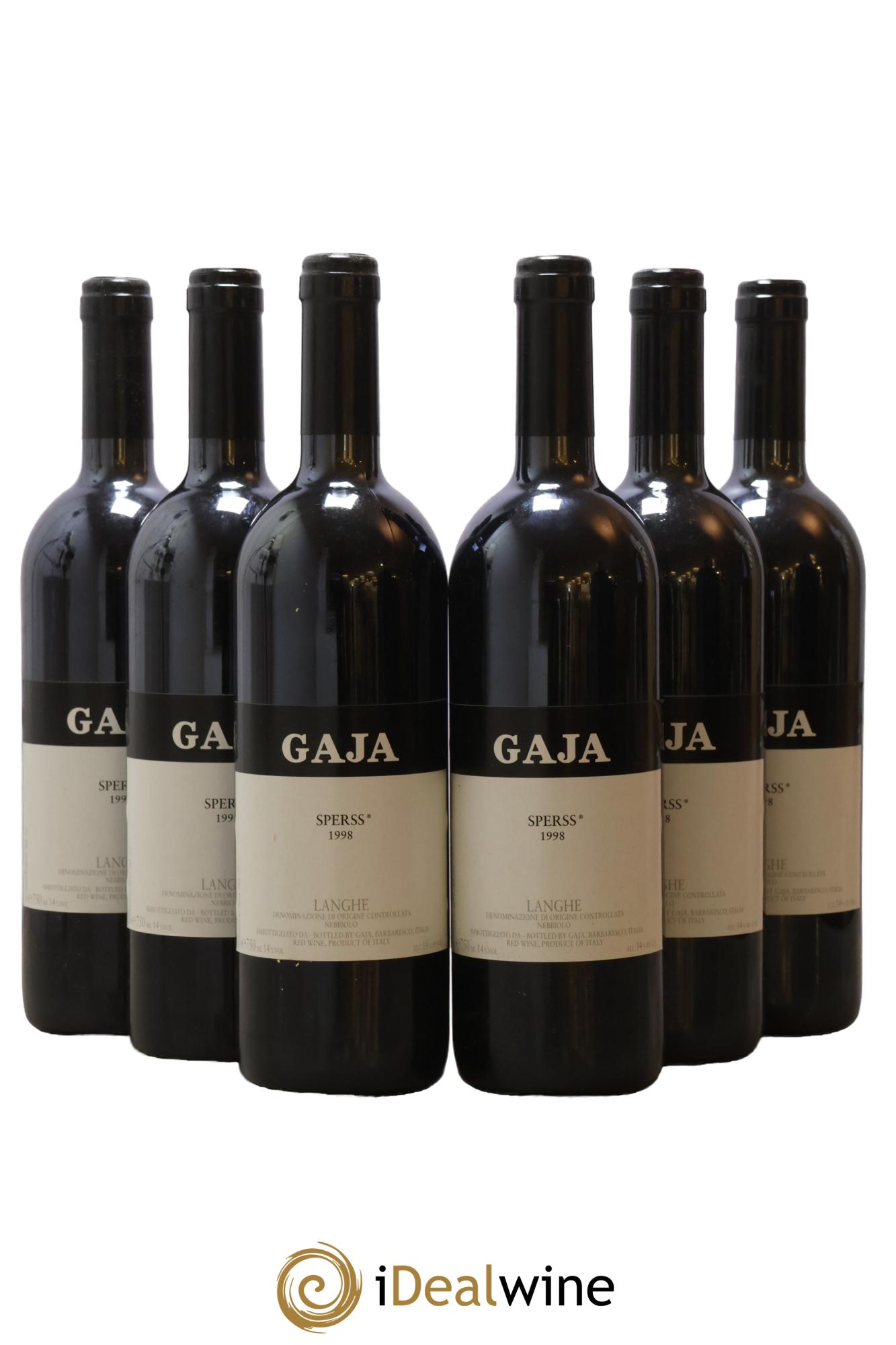 Langhe Sperss Angelo Gaja 1998 - Lot of 6 bottles - 0