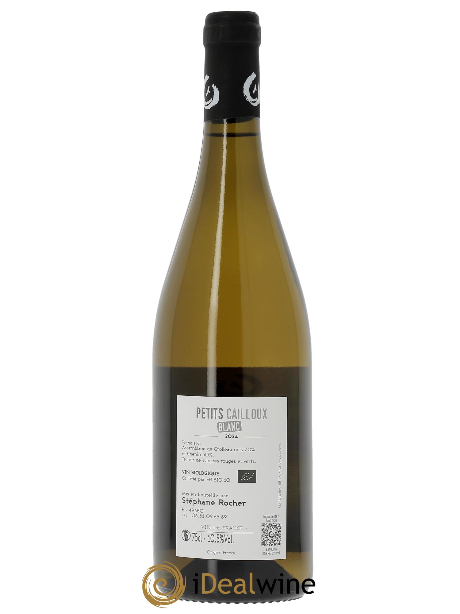 Vin de France Petit Cailloux blanc La Ferme du Mont Benault - Stéphane Rocher  2024 - Lot de 1 bouteille - 1
