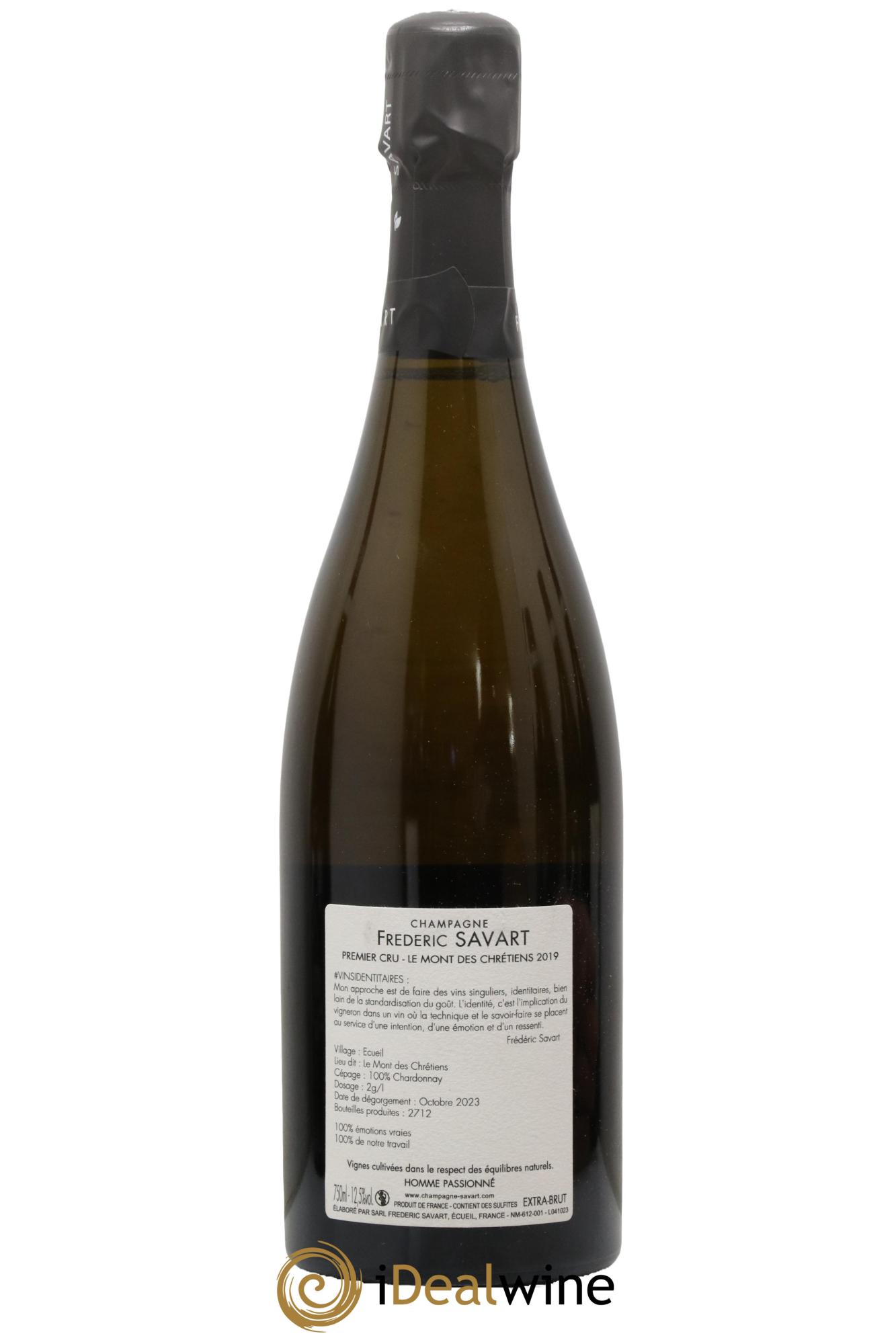 Le Mont des Chrétiens 1er Cru Extra-Brut Savart 2019 - Posten von 1 Flasche - 1